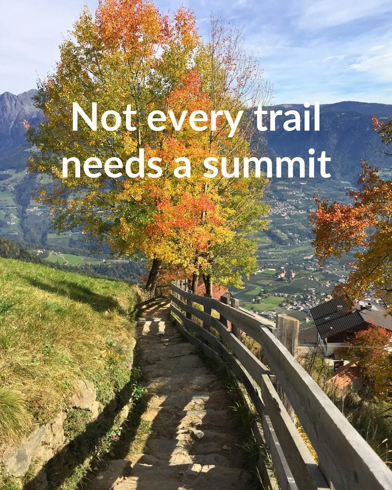 Some of my favorite views in South Tyrol come from quiet paths like this.
No summit. No crowds. Just crisp air and golden light.

This part of South Tyrol doesn&rsquo;t get as much attention &mdash; and I kind of love that.

📌 Save this spot if you&