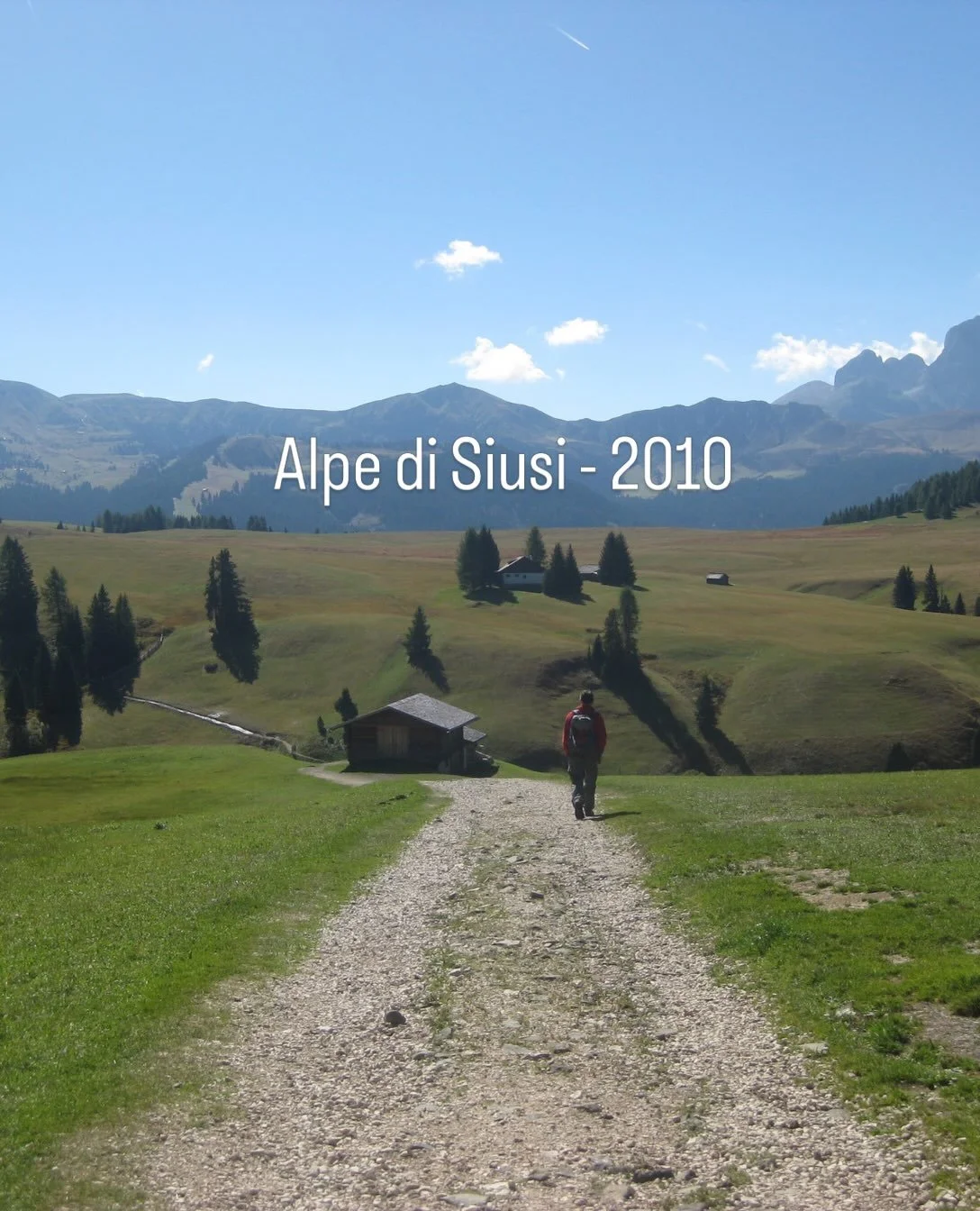 Two photos of Alpe di Siusi, taken many years apart.

The plateau is the same. The Sassolungo sits in exactly the same position it has always occupied. The morning light does what it has always done up there.

What has changed is the context around i