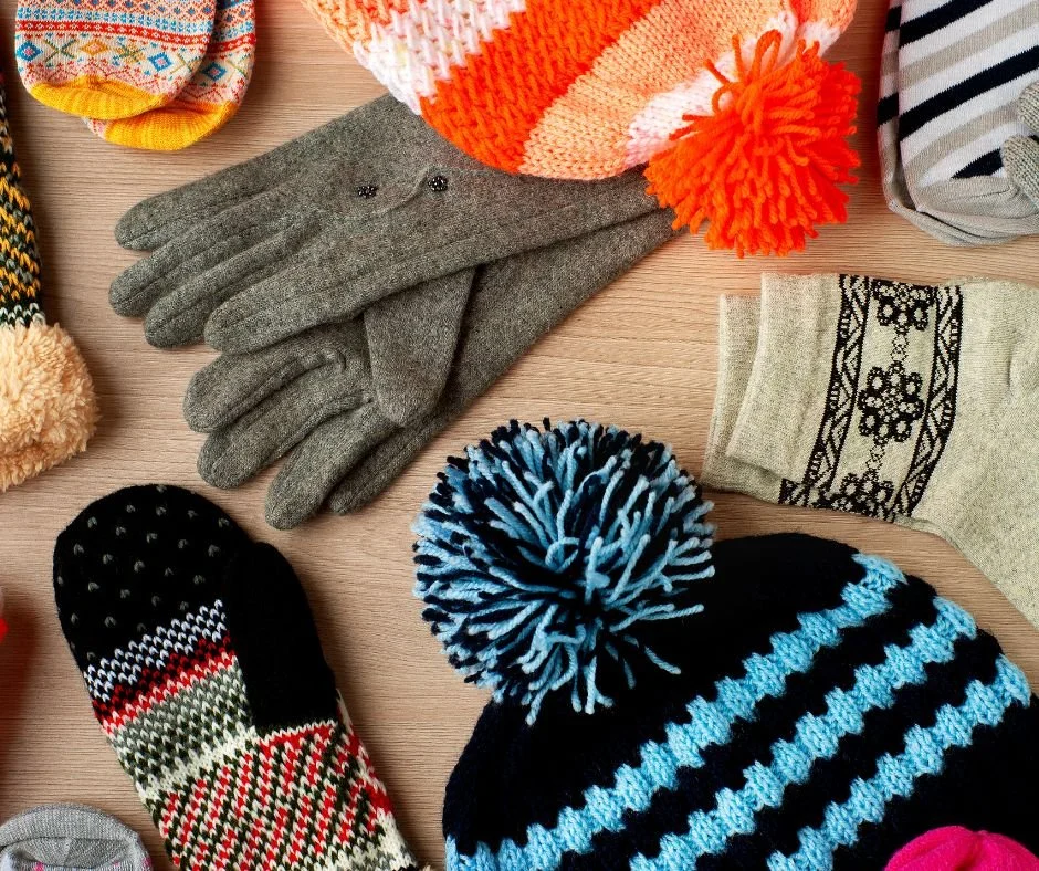 winter packing hats mittens gloves