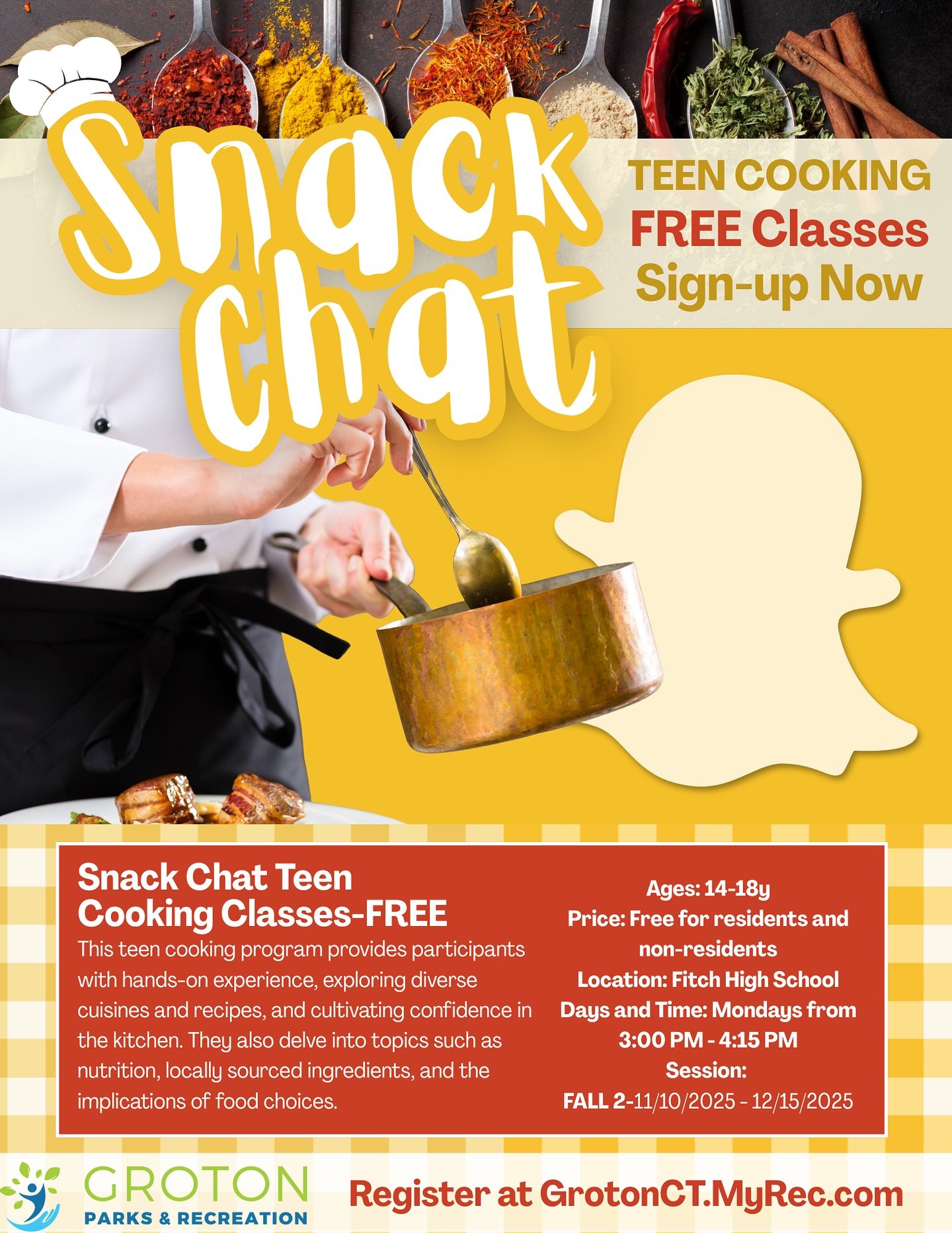 Attention teens/teen caregivers, register to take advantage of this great, free program at GrotonCT.MyRec.com