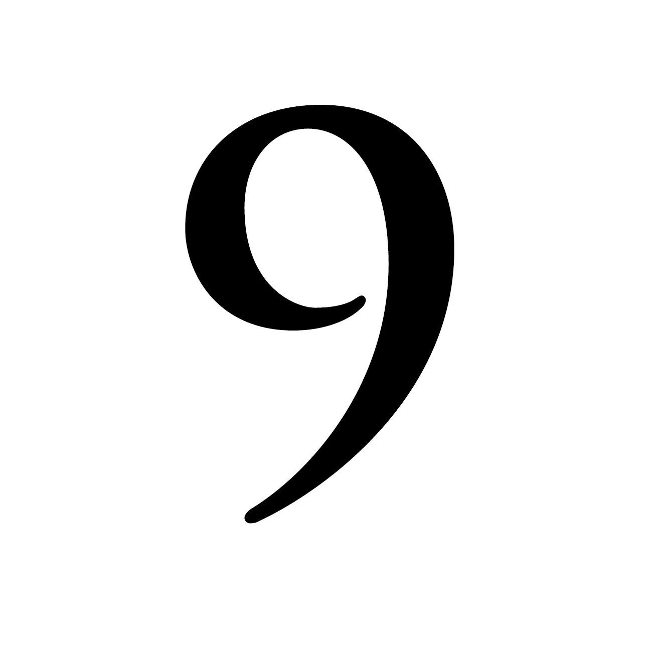 A graphic of the numeral 9