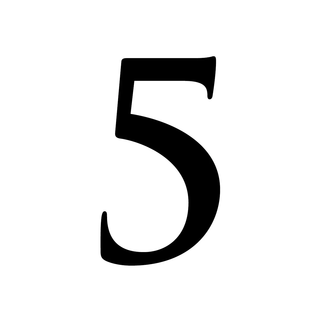 A graphic of the numeral 5