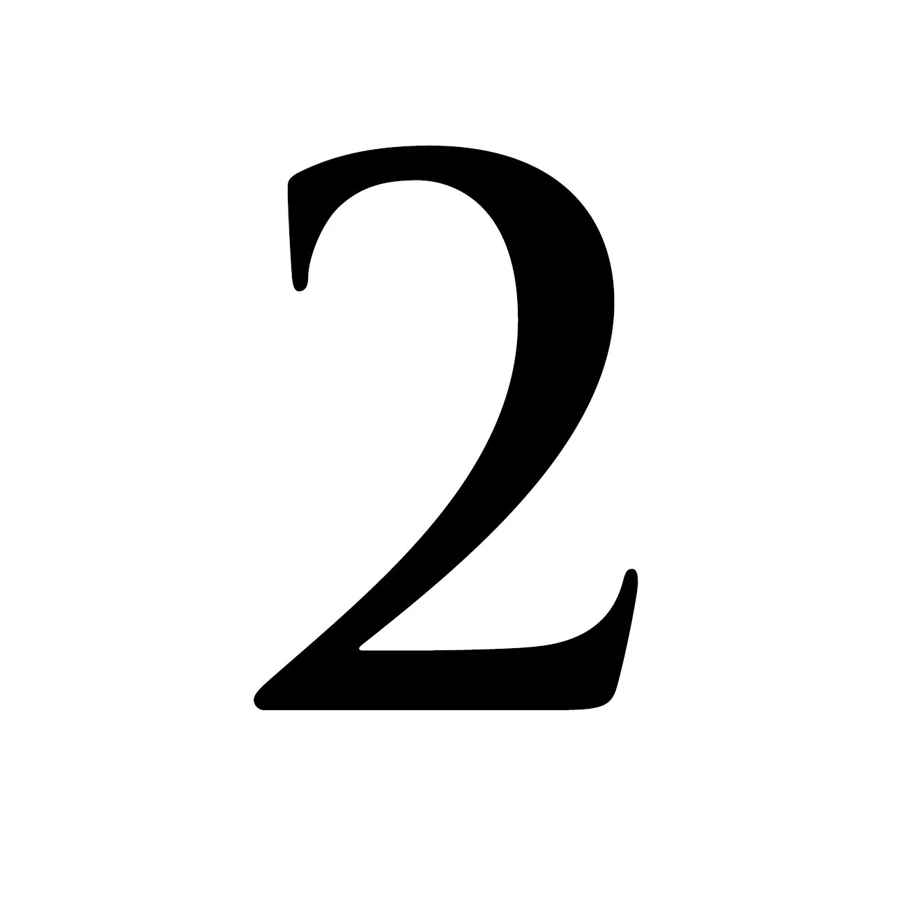 Photo of the numeral 2