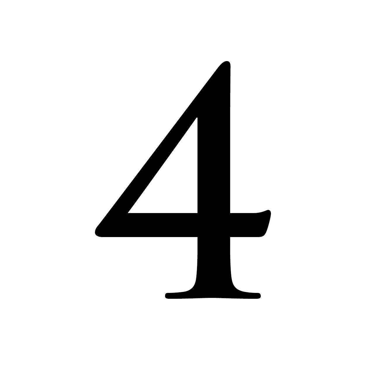 A graphic of the numeral 4