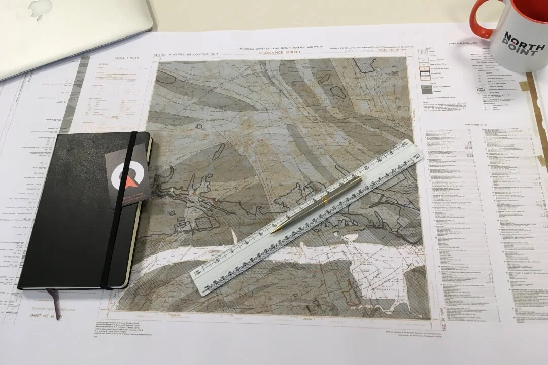 Desk-based review of BGS geology and historical OS mapping for a Phase 1 Desk Study and Preliminary Risk Assessment.