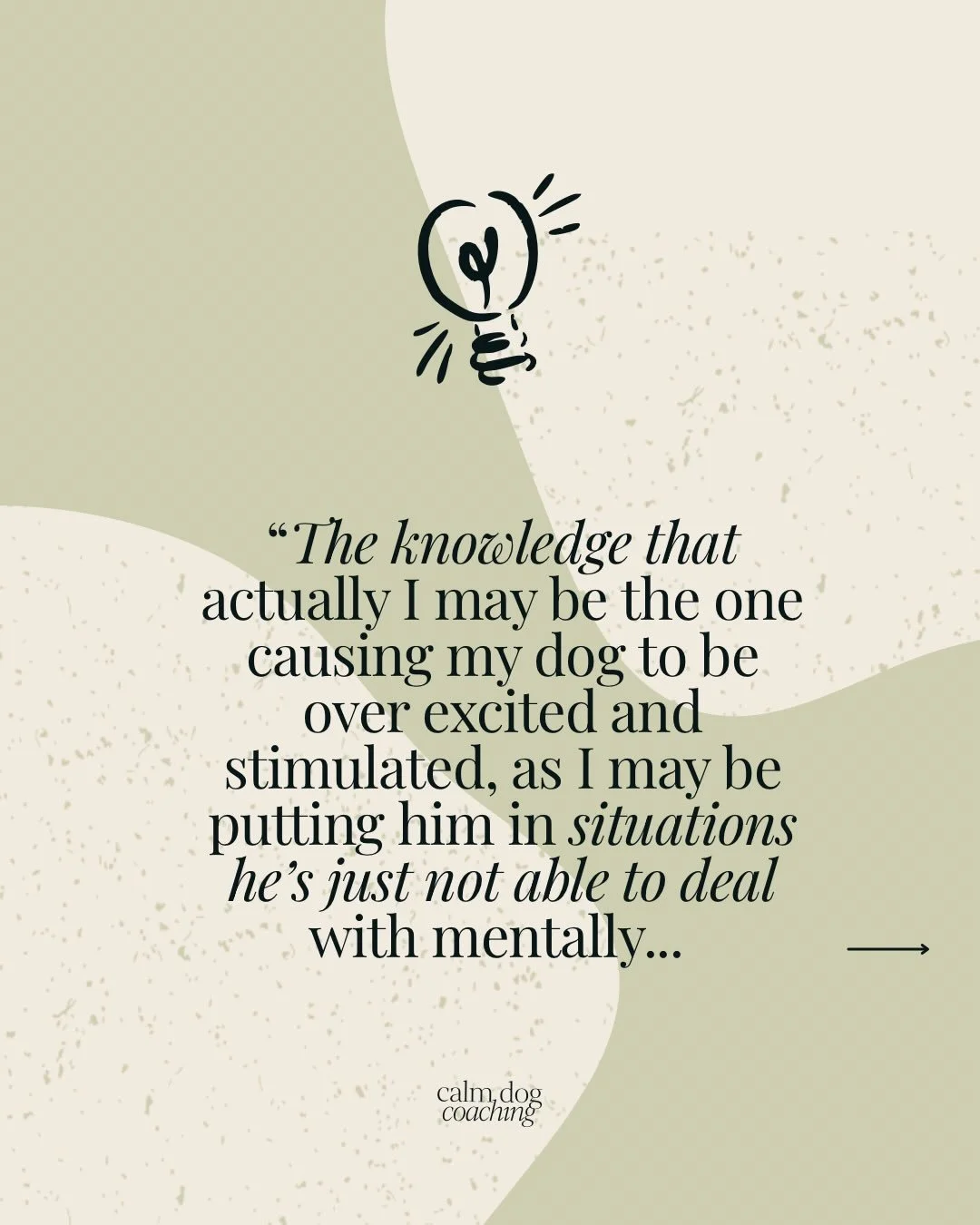 A lightbulb💡moment from a recent Calm Dog Foundations 1:1. 

My aim is to help you identify small changes that can be implemented straightaway to make a difference to your dog&rsquo;s behaviour.

This step will stop the dog rehearsing the behaviour.
