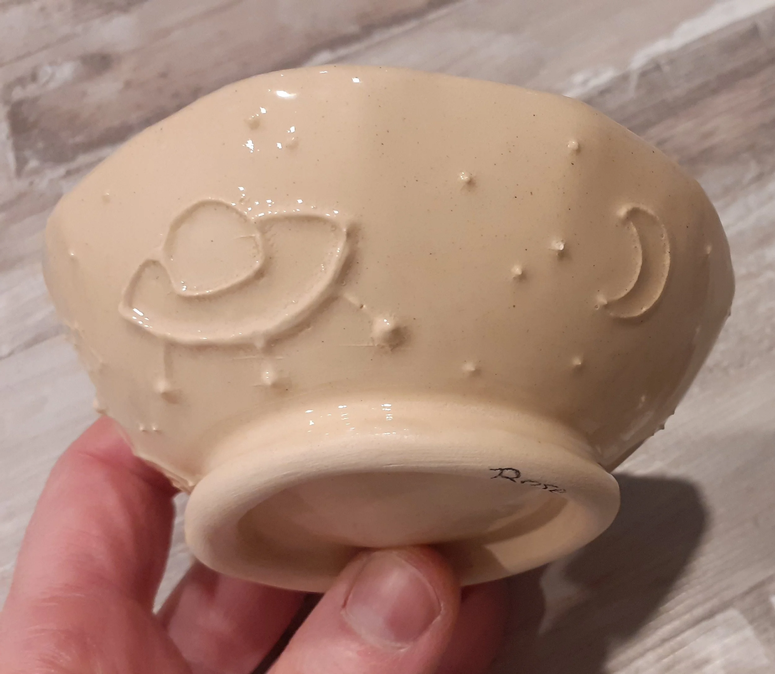 P’tit déj gourmand dans le bol que j’ai piqué à mon fils =D