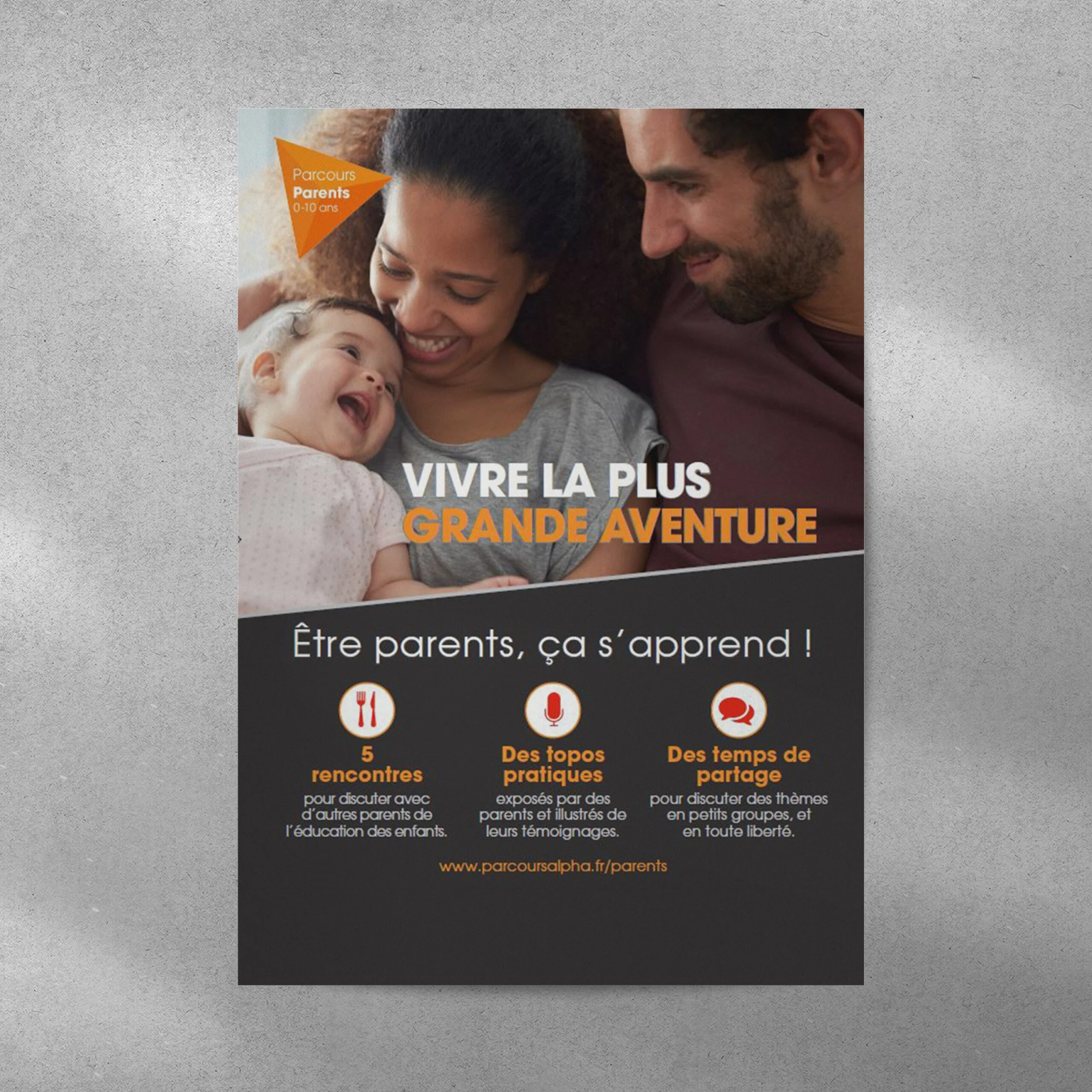 Affiches Parcours Parents 0-10 ans A3-(Lot de 10)