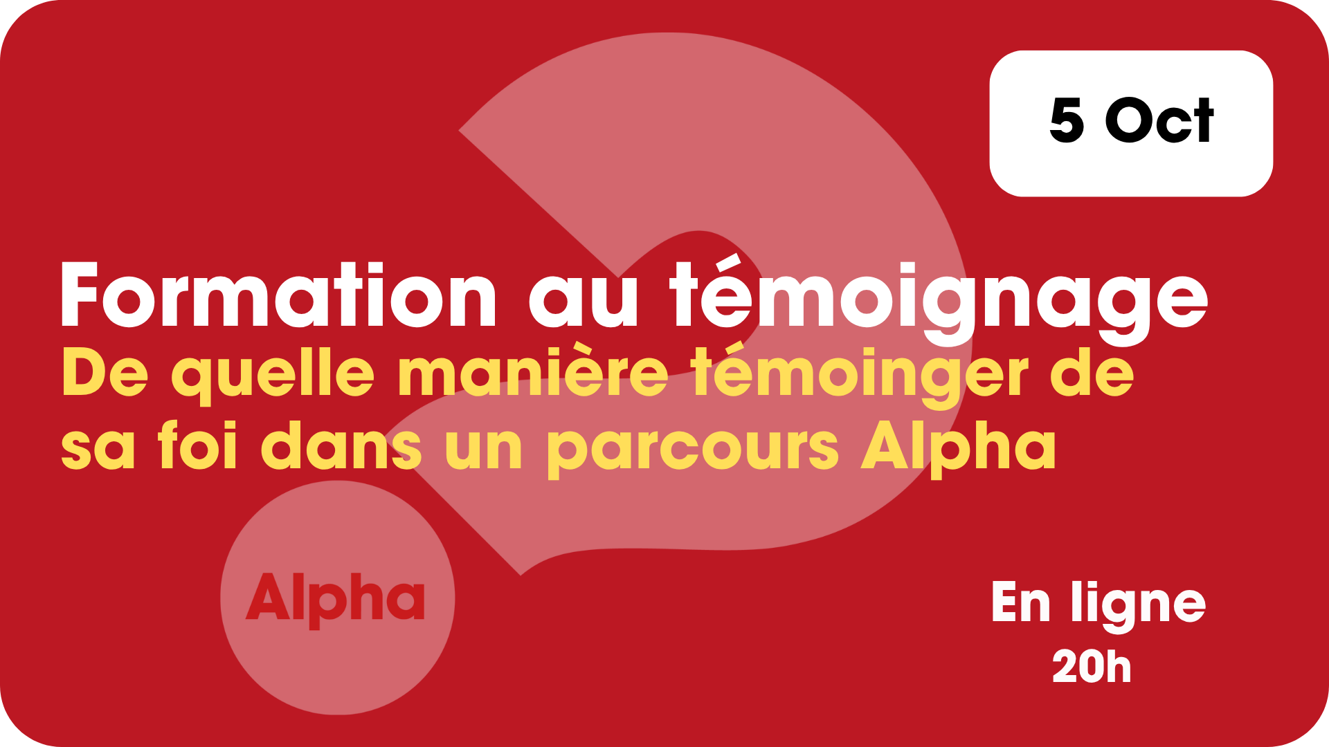 Formation sur le témoignage de la foi