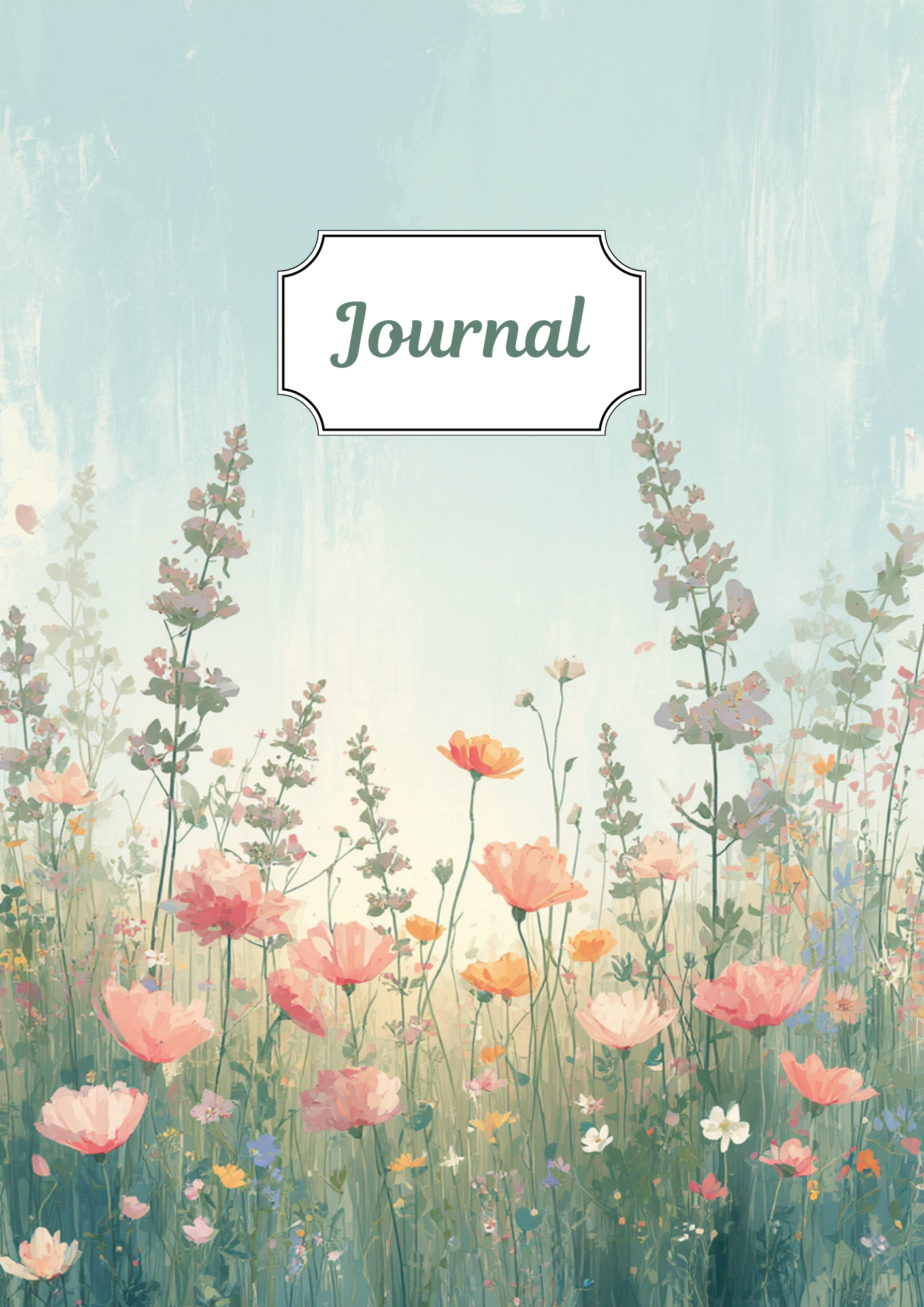 Calm hardcover journal