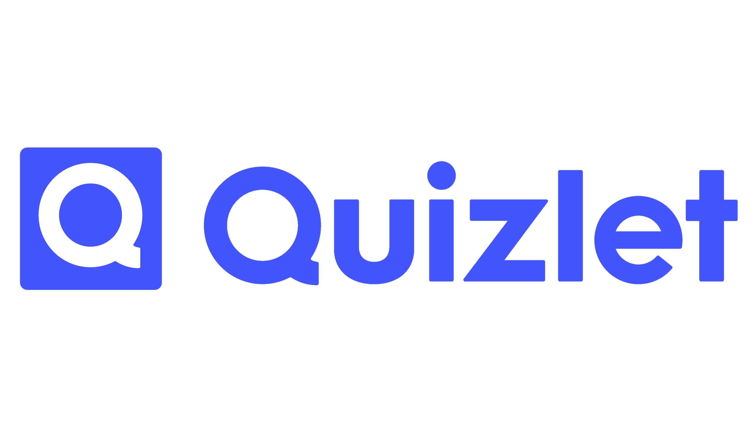 Quizlet logo in blue.