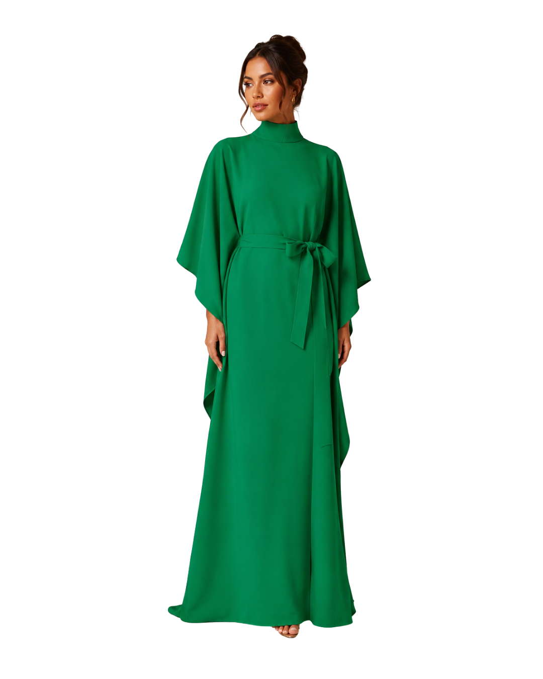 Taller Marmo Mrs. Hall open-back belted crepe kaftan