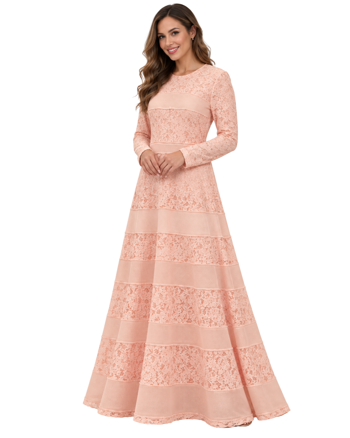 Miri Couture Blush Pink Tiered Lace Gown web.png