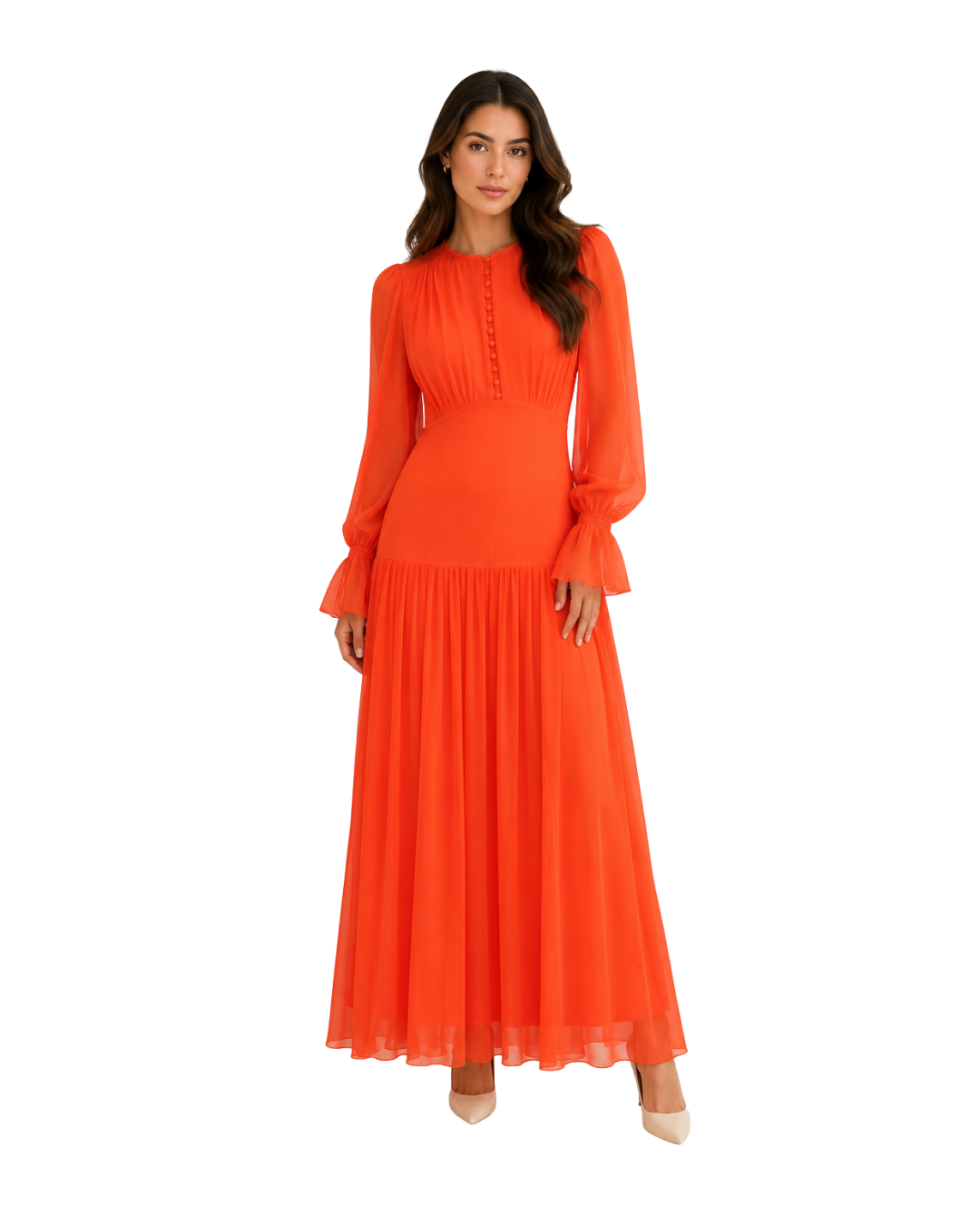 ME&EM Silk Full Length dress - orange  website.png