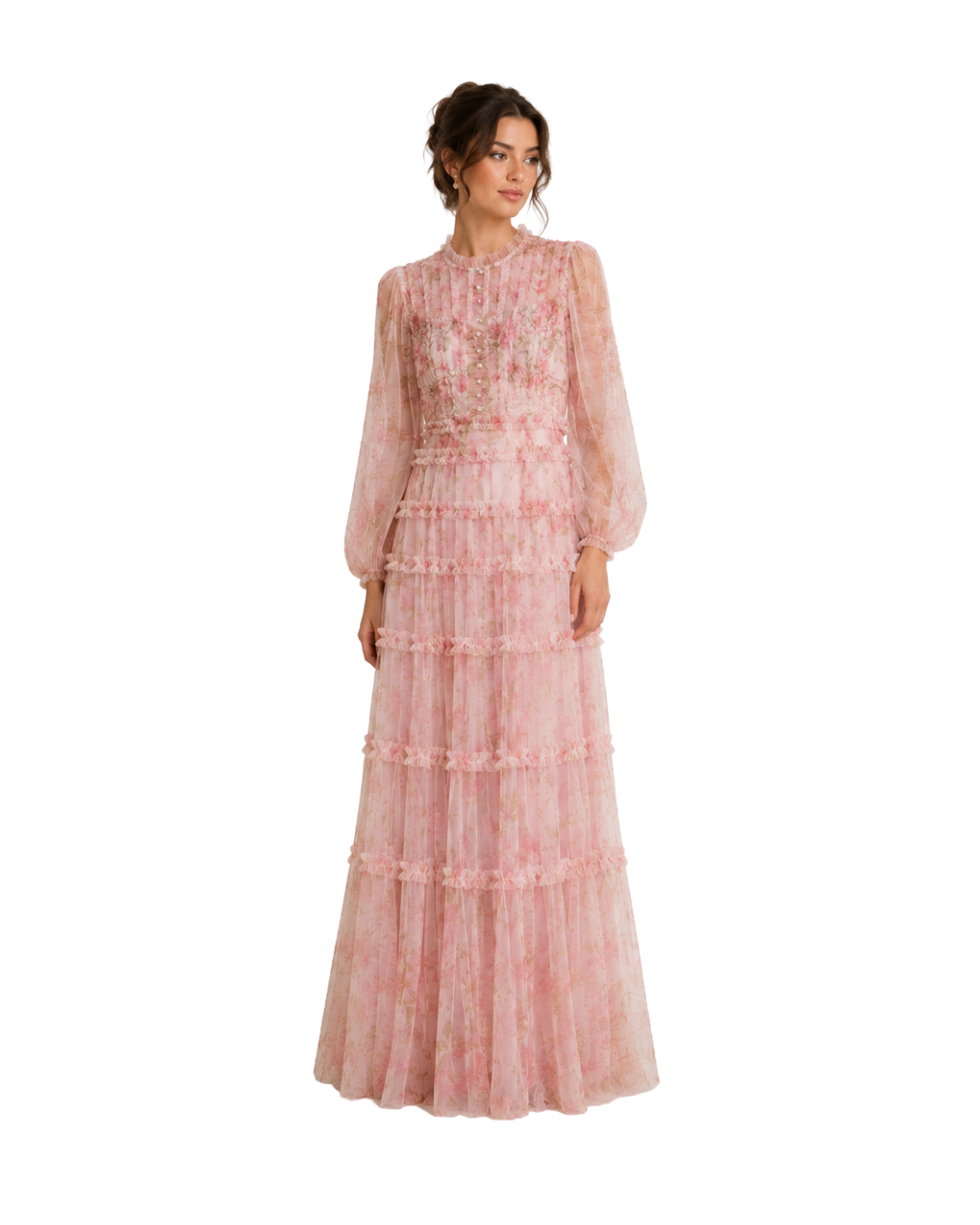 Needle & Thread Blush Floral Ruffle Gown website.png