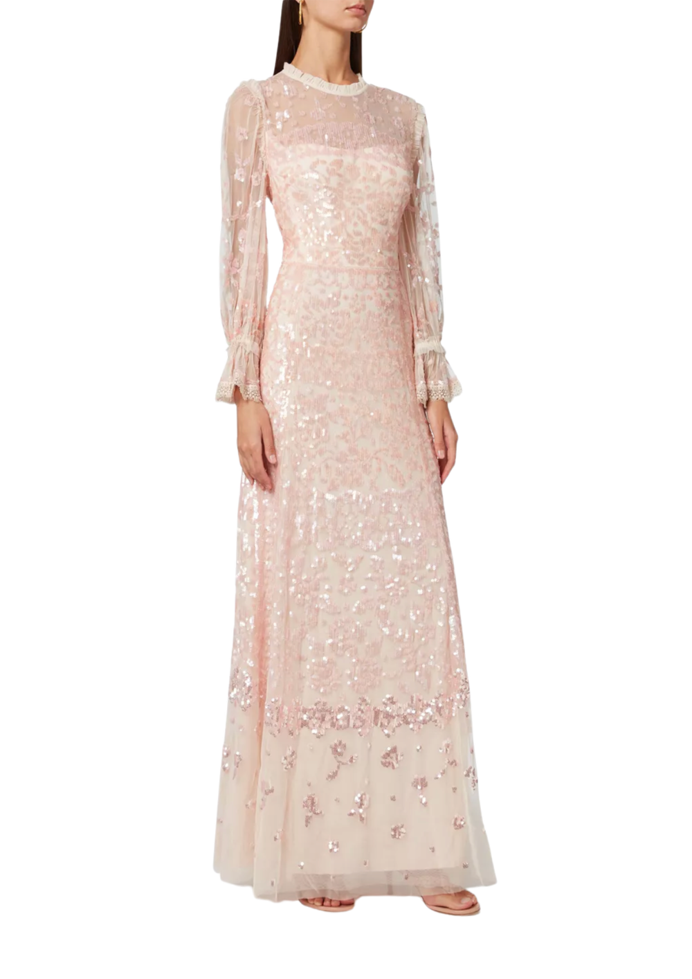 pink slip dress with lace DOTTIE SLIP DRESS main image 0