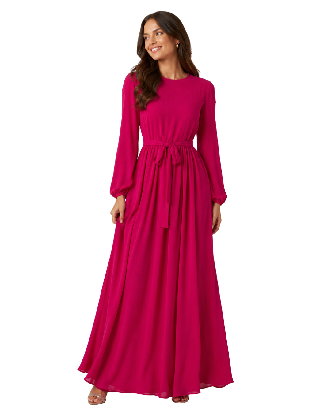 Miikael Aghal Gathered crepe maxi dress