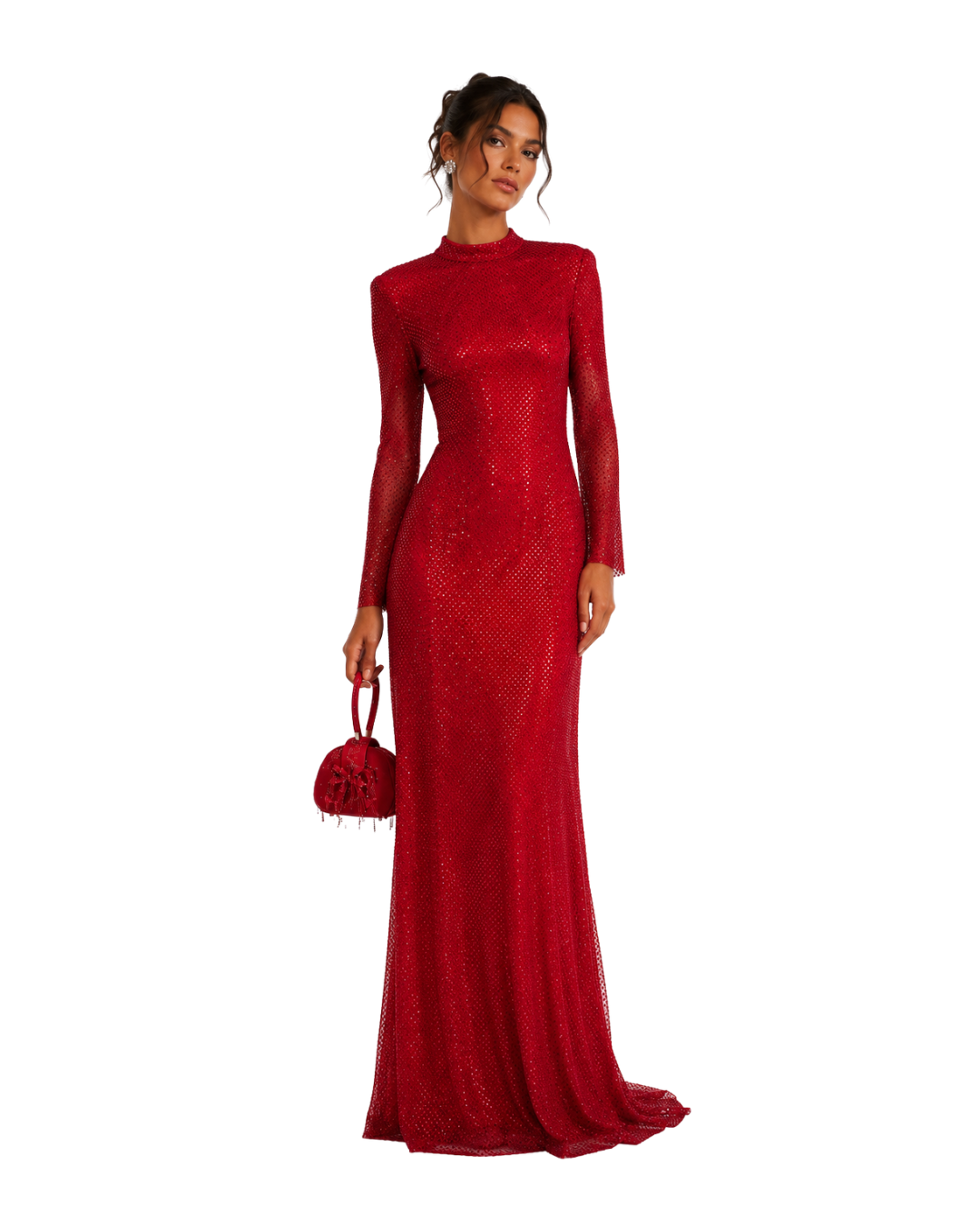 Self Portrait Red Embellished gown (10,12/312)