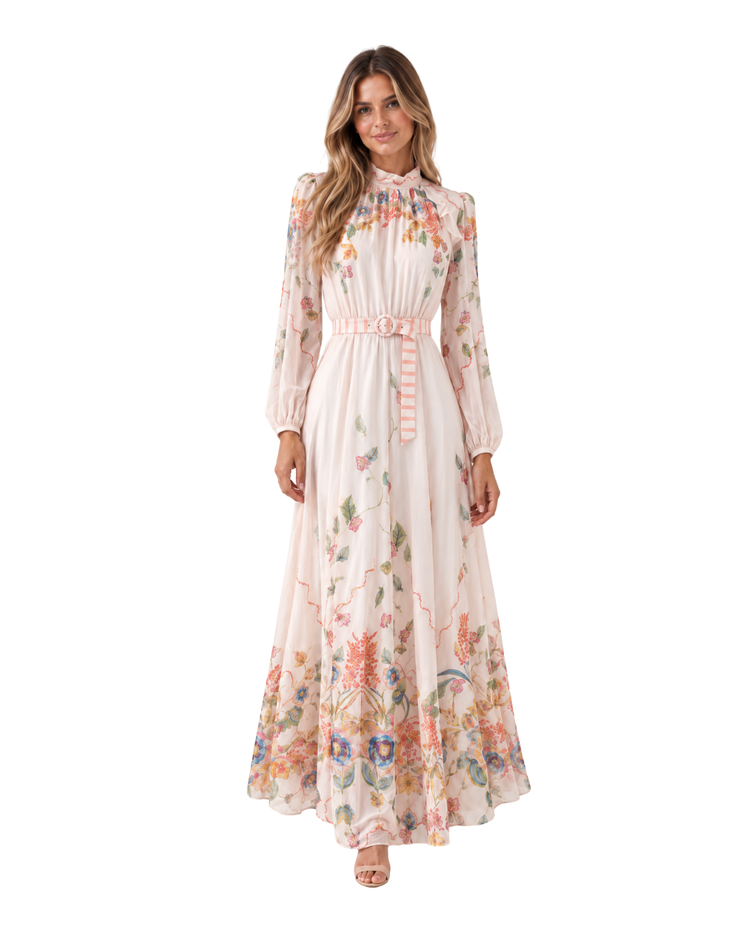 Saloni Jacqui B Floral-Print Silk Dress (10/42)