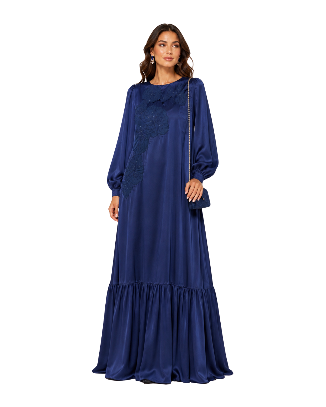Custom Made Mikaela Midnight Bloom Gown (16/318)