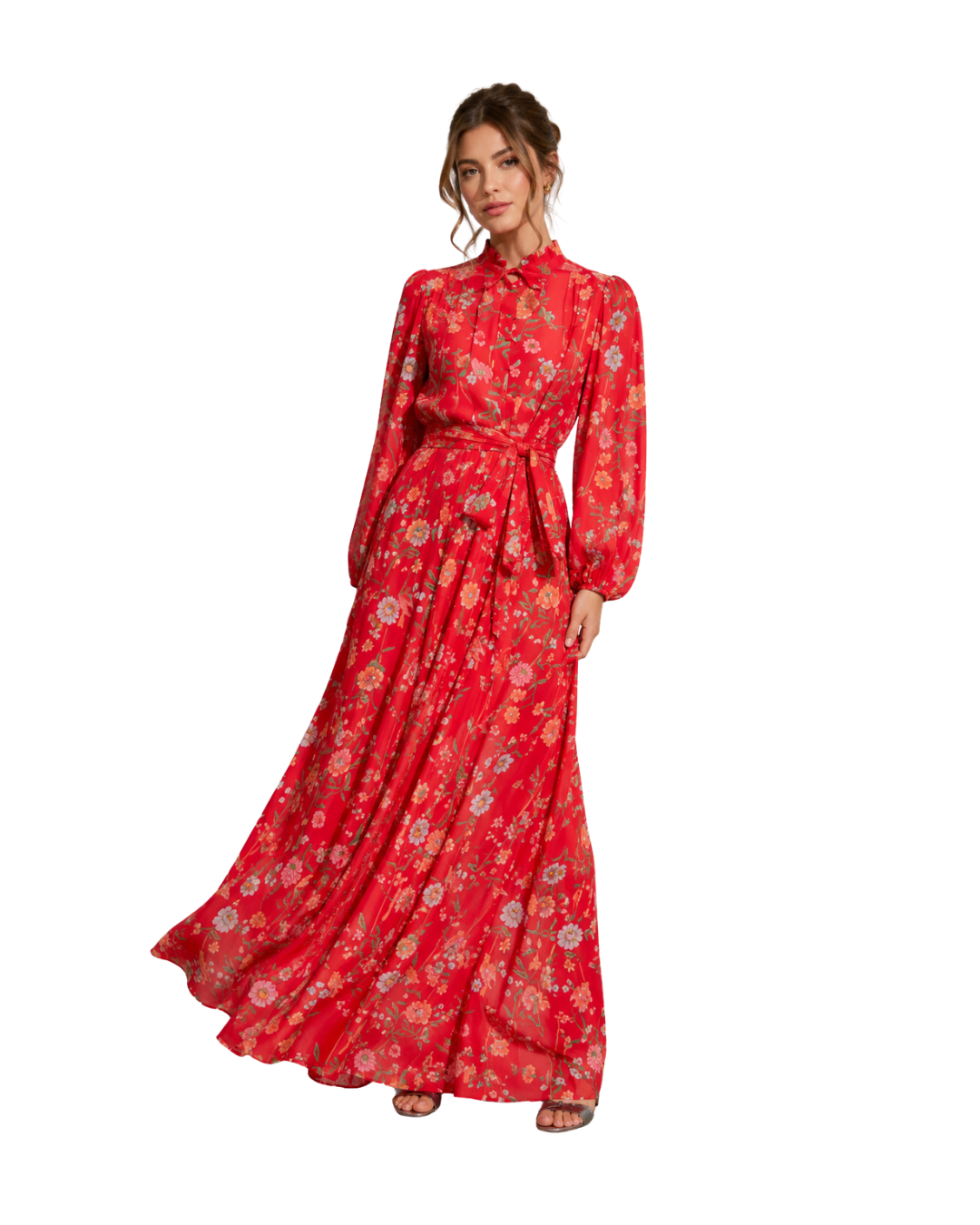 Beulah London Silk floral maxi dress