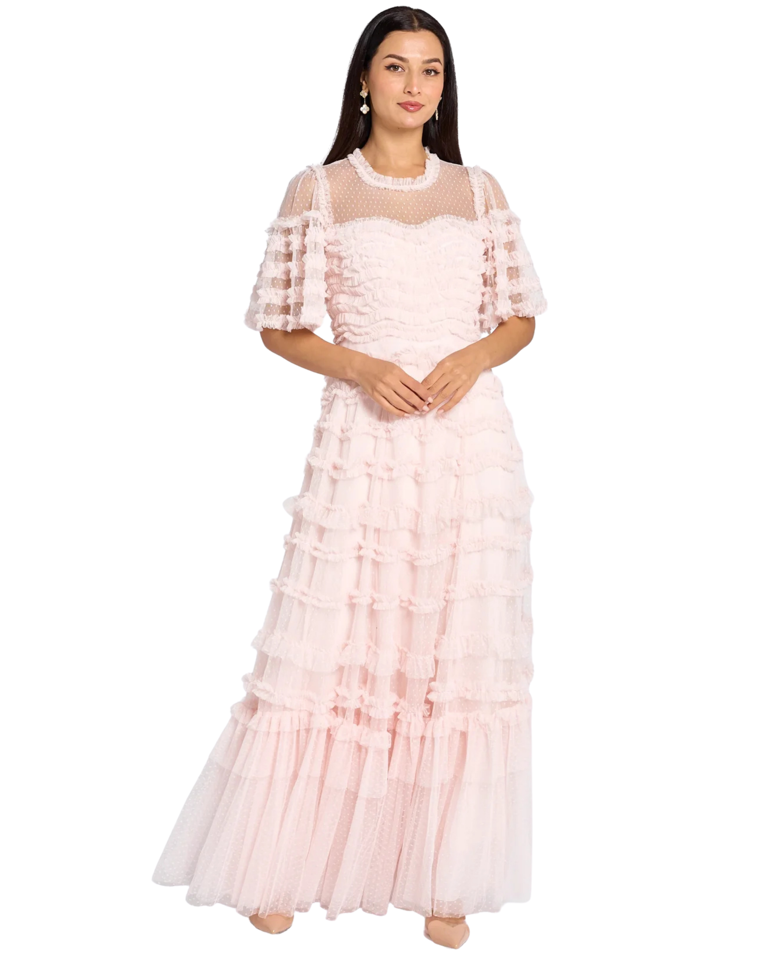 Needle & Tread Ruffled Tulle Dress