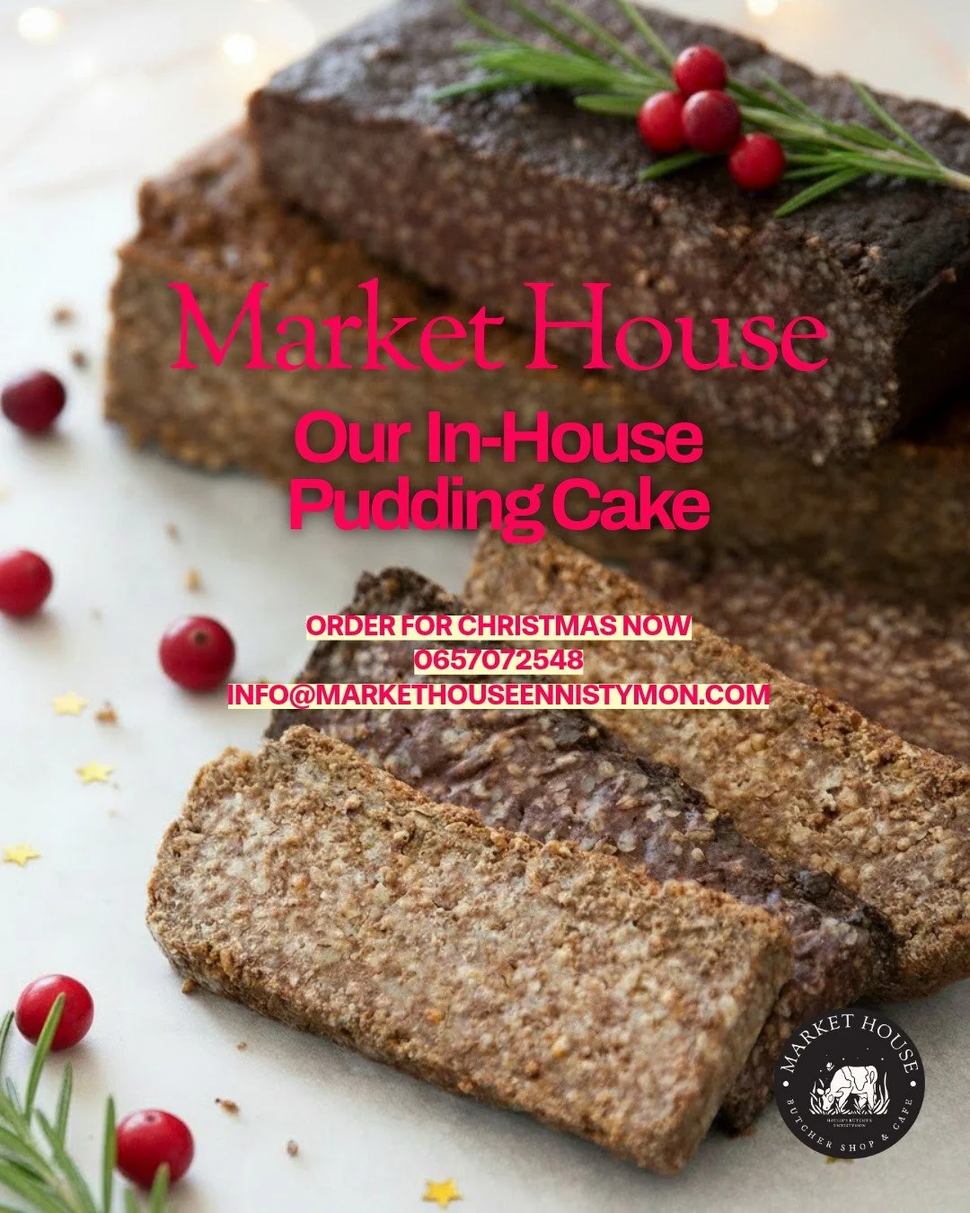 This is our in-house pudding cake &mdash; made the way we like it, with quality ingredients and a proper, full flavour. If you know good pudding, you&rsquo;ll taste it straight away.
Order now for Christmas.