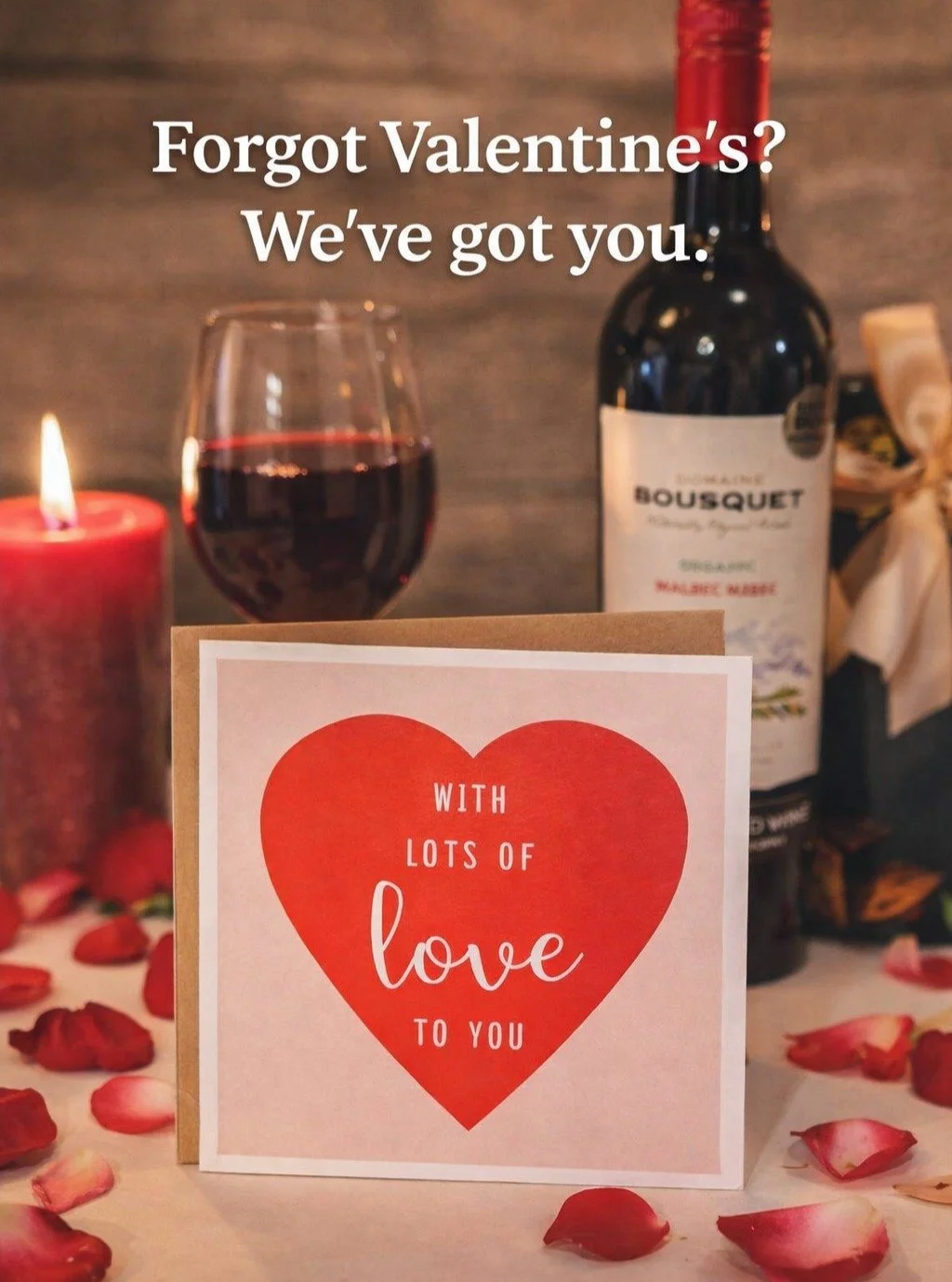 Cards. Chocolate. Wine. Cheese.
We have all the ingredients for a proper Valentine&rsquo;s gift. Pop in, tell us who it&rsquo;s for, and we&rsquo;ll help you put together something special. No stress. Just good taste ❤️