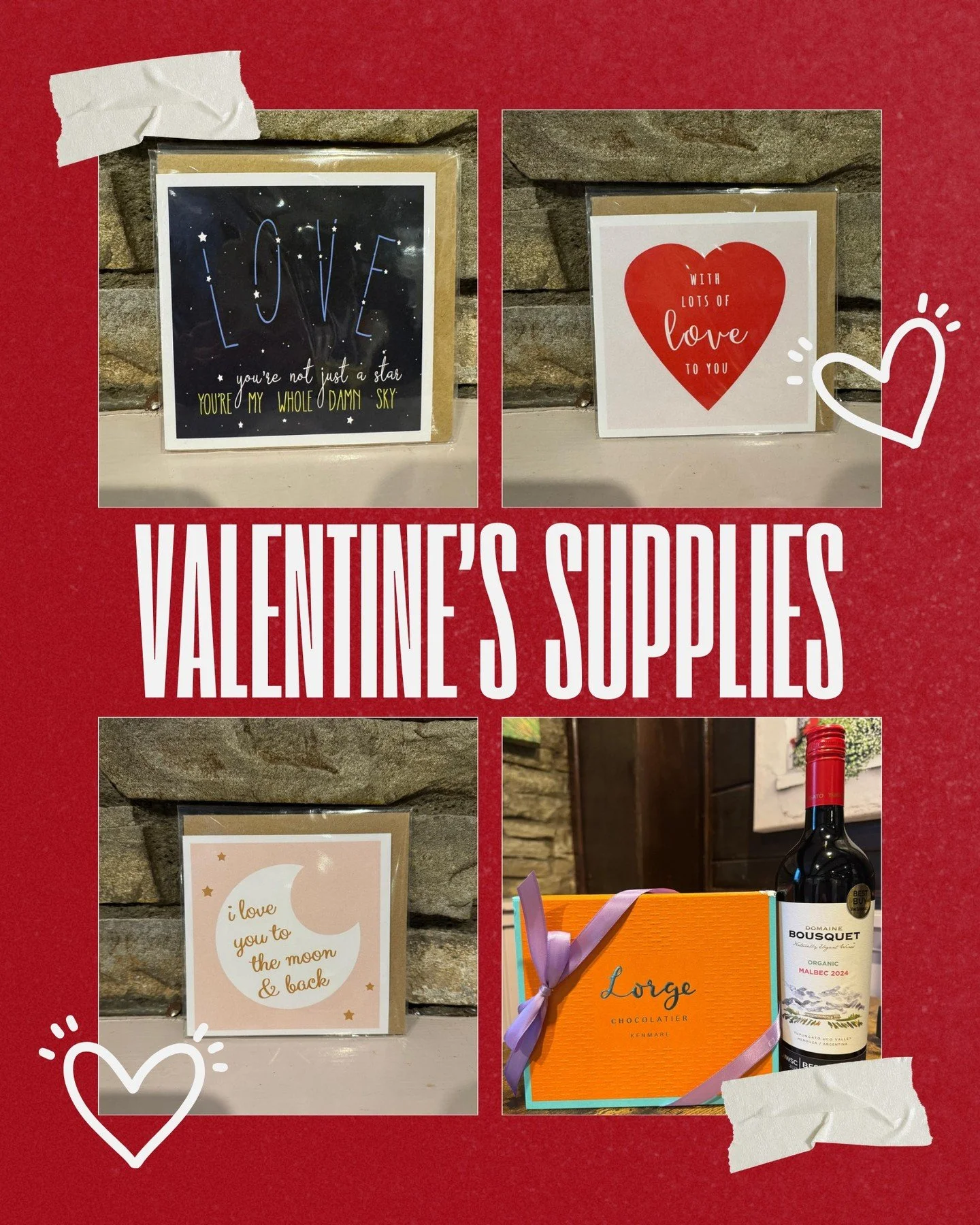 Left it a little late? We&rsquo;ve got you. Thoughtful cards, stunning chocolates, good wine, little extras that make it feel personal, all here and ready. Come in, we&rsquo;ll help you build a great gift in minutes ❤️