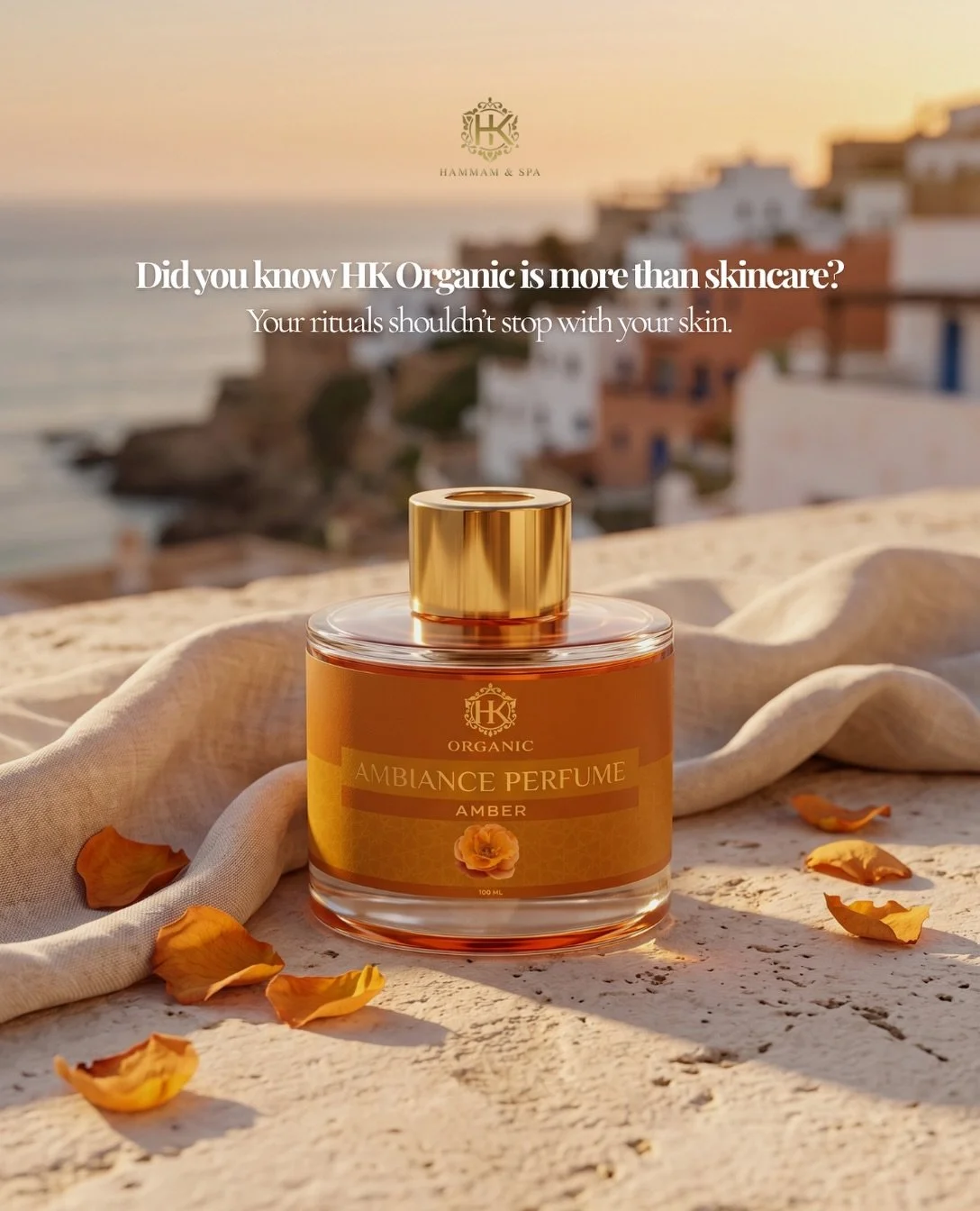 More than skincare &mdash; HK Organic is about creating rituals for your home, body and senses. 🤎✨

Meet our Amber Ambiance Perfume, a warm and inviting home fragrance created to transform the atmosphere of your space. Rich amber notes bring a sense