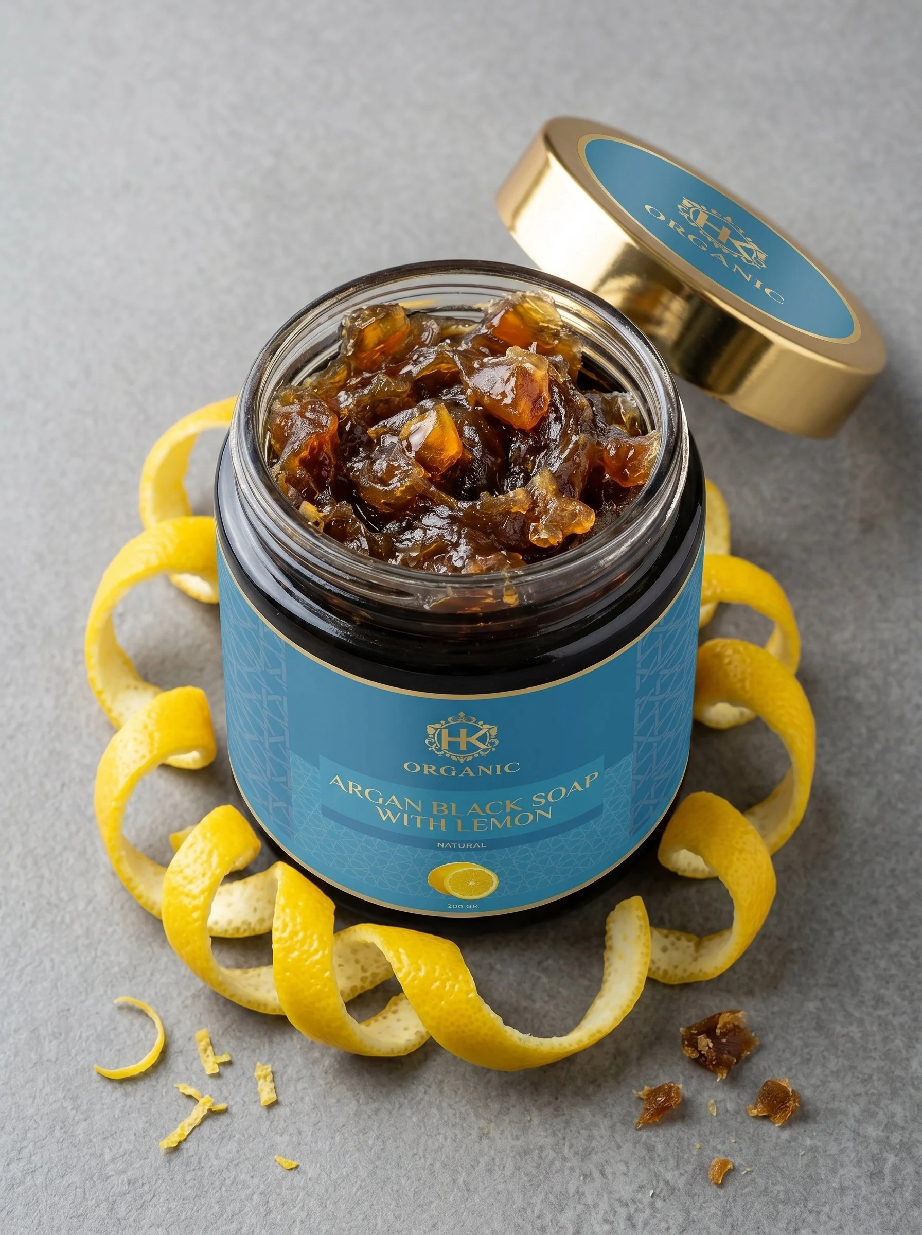 Black Soap with Argan & Lemon – 200g