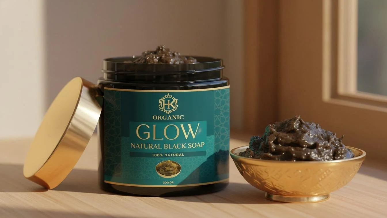 HKOrganic Natural Black Soap – 100% Moroccan
