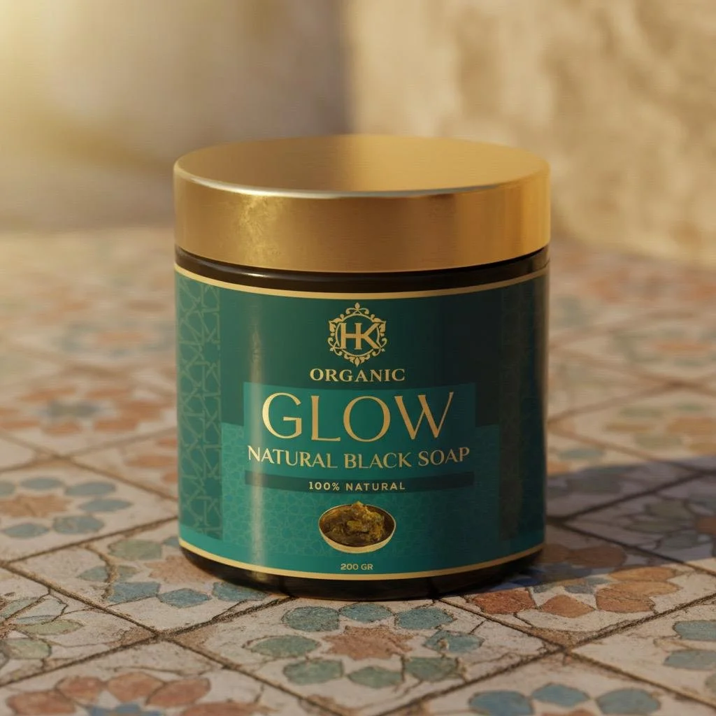 HKOrganic Natural Black Soap – 100% Moroccan