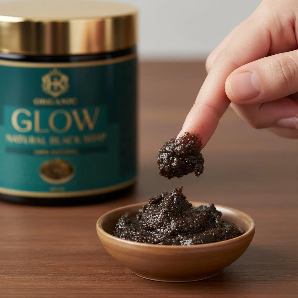 HKOrganic Natural Black Soap – 100% Moroccan