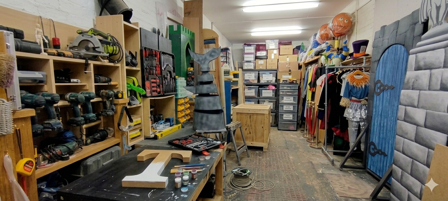 Theatrical workshop building sets, costumes & props for London and national theatres.