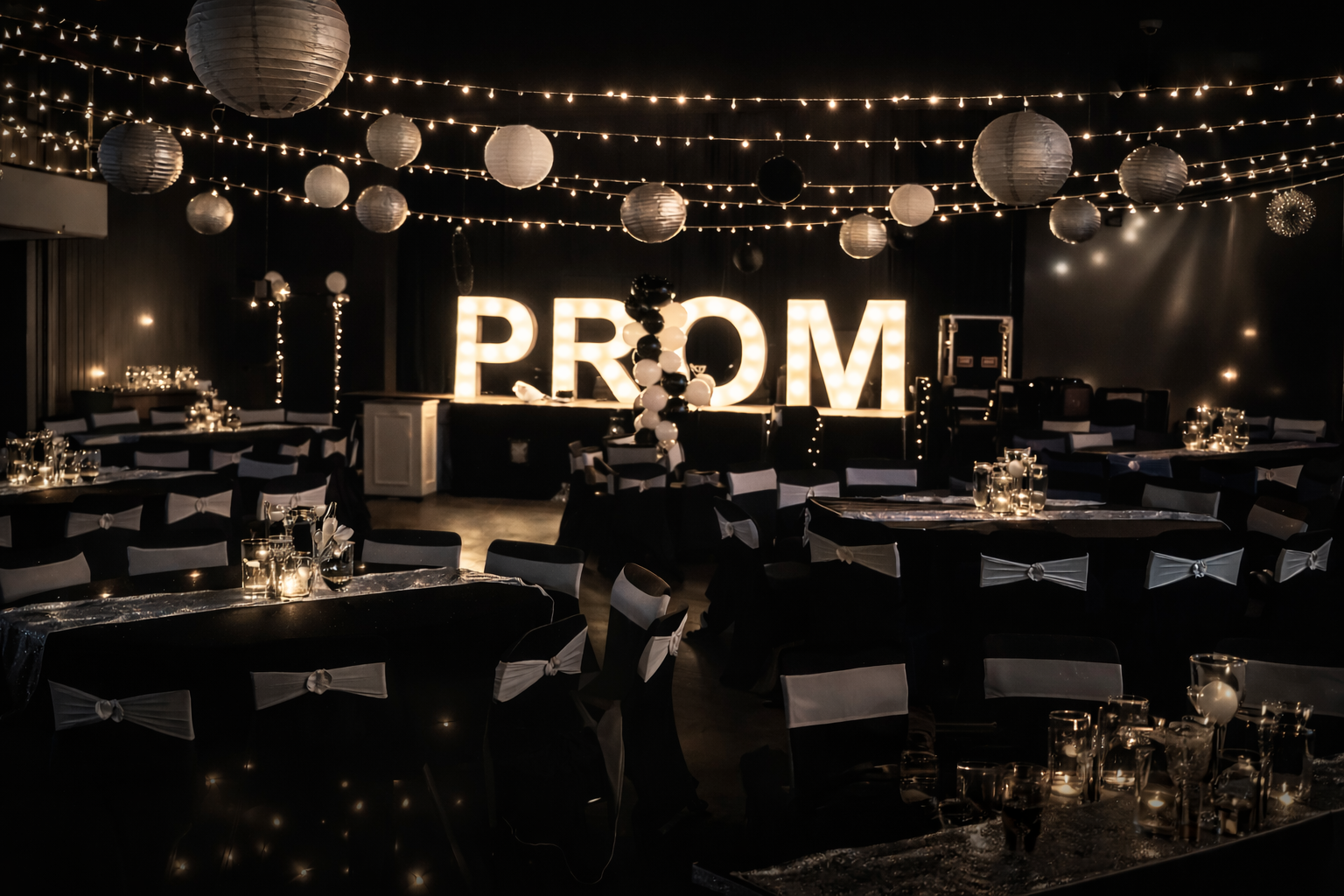 Complete venue dressing hire Prom