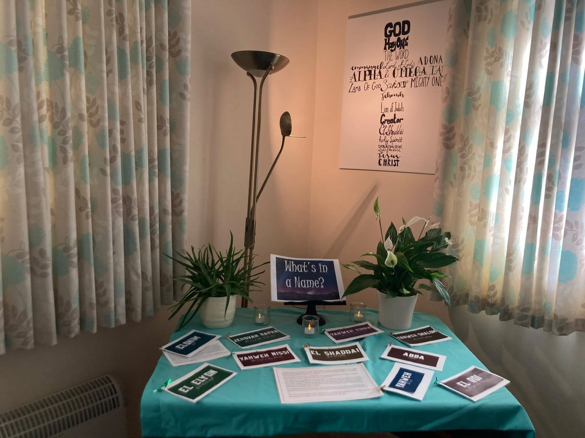 Need an hour's rest after drop-off at Holiday Bible Club? All welcome to enjoy some silence in the Prayer Room...