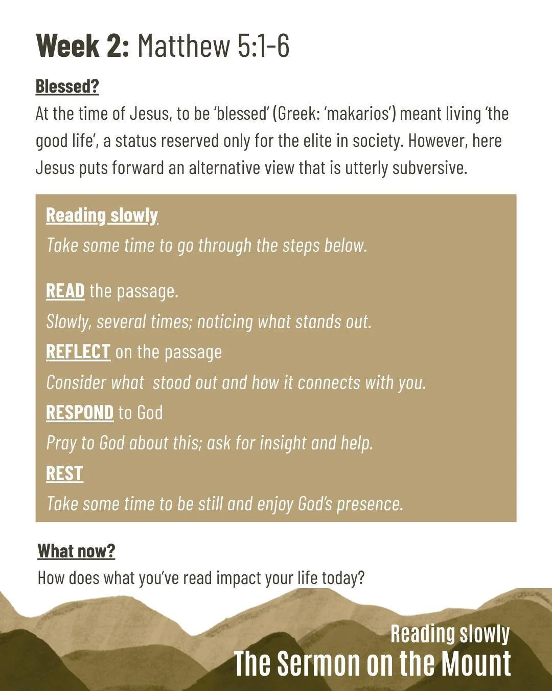 Join us this Sunday, at 10,30am, as we consider what it means to live the truly blessed life.