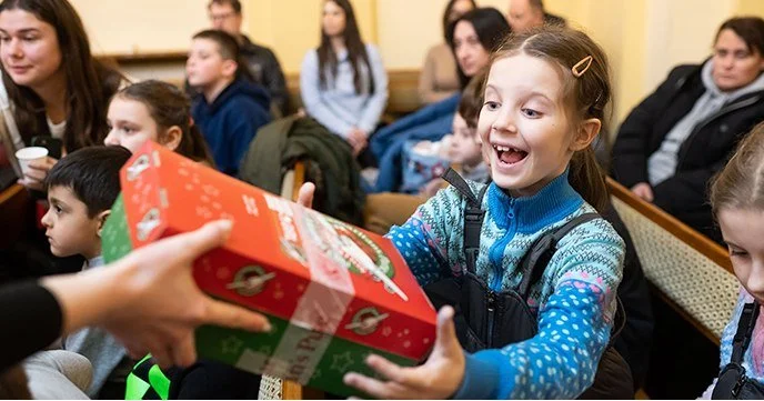 Collection week this year is 10-17 November, so there is still time to pack a box. Help yourself to one from the display inside the door of the halls.

Or some may prefer to make a donation online - details here: https://www.samaritans-purse.org.uk/w