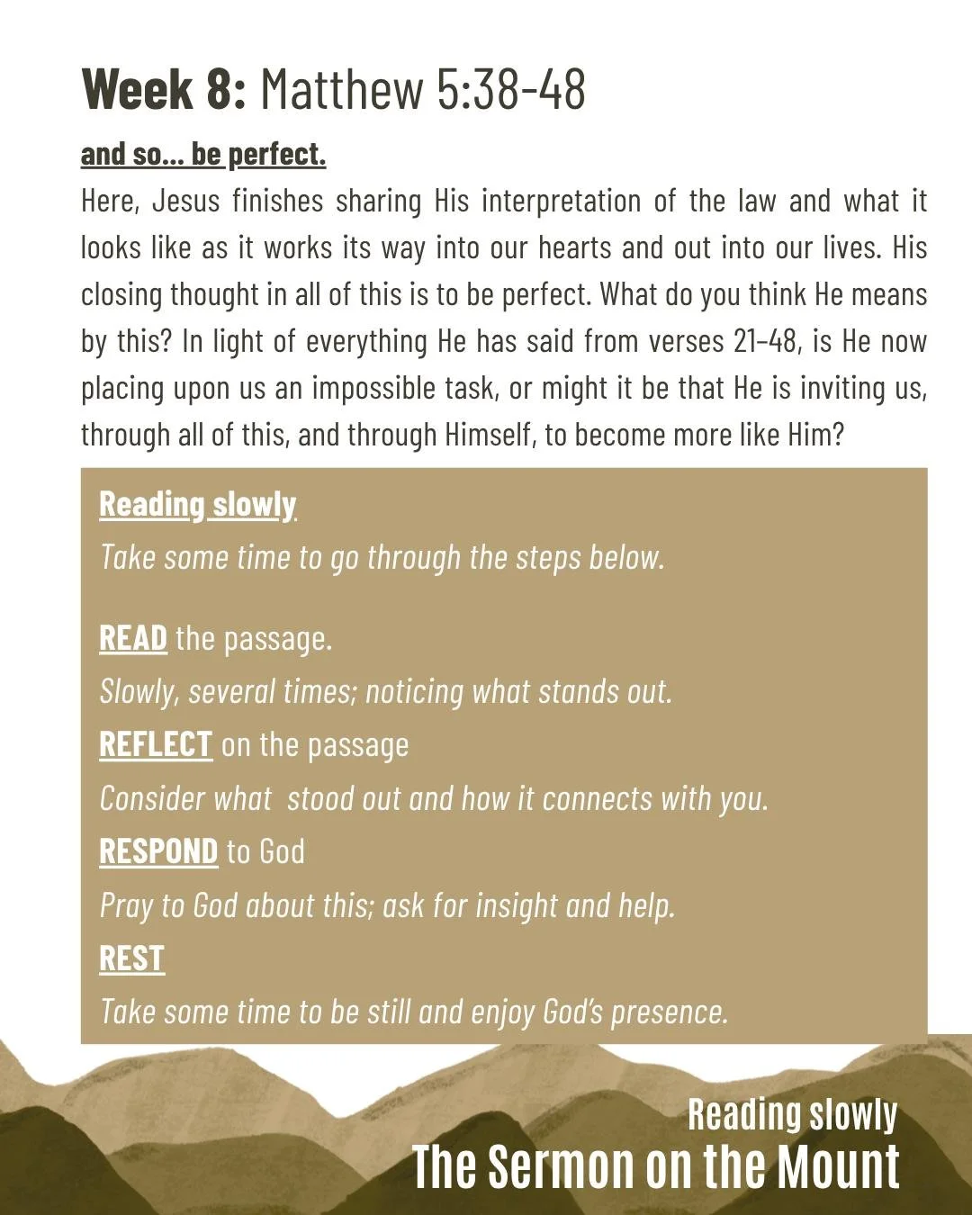 The  lead-in to this Sunday's teaching at 10:30am.