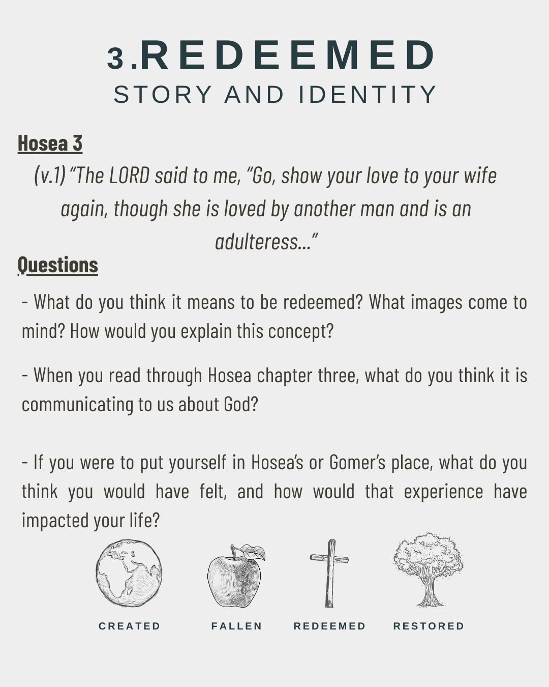 For those who like to do some thinking ahead of Sunday's teaching: the next stage in our Story and Identity series.

See you 10:30AM Sunday