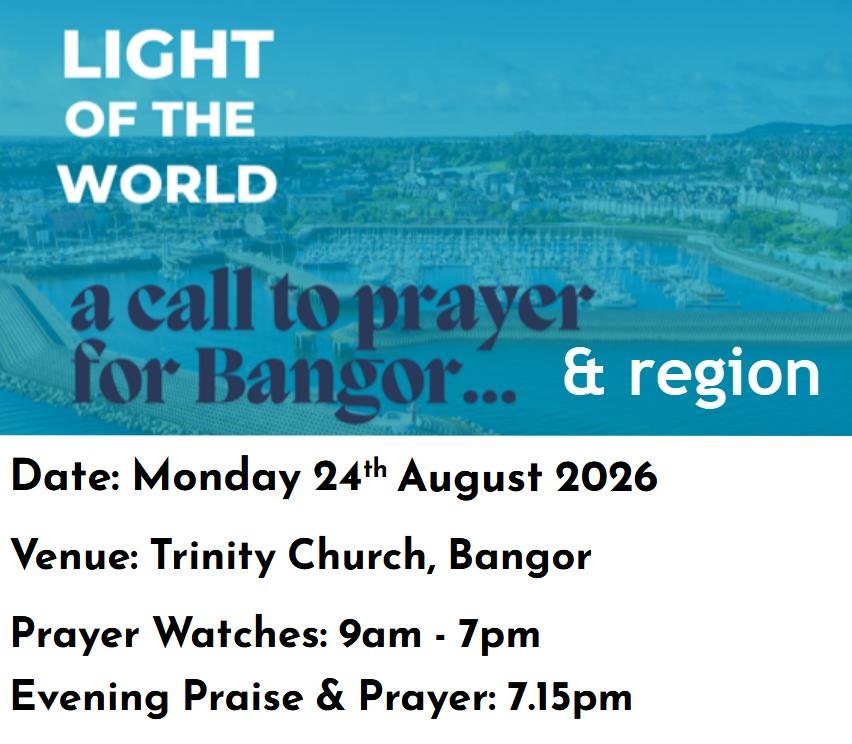 Tomorrow's prayer watches will be in the Welcome Area at the Main Street entrance to the church - each one an hour long, starting on the hour ...