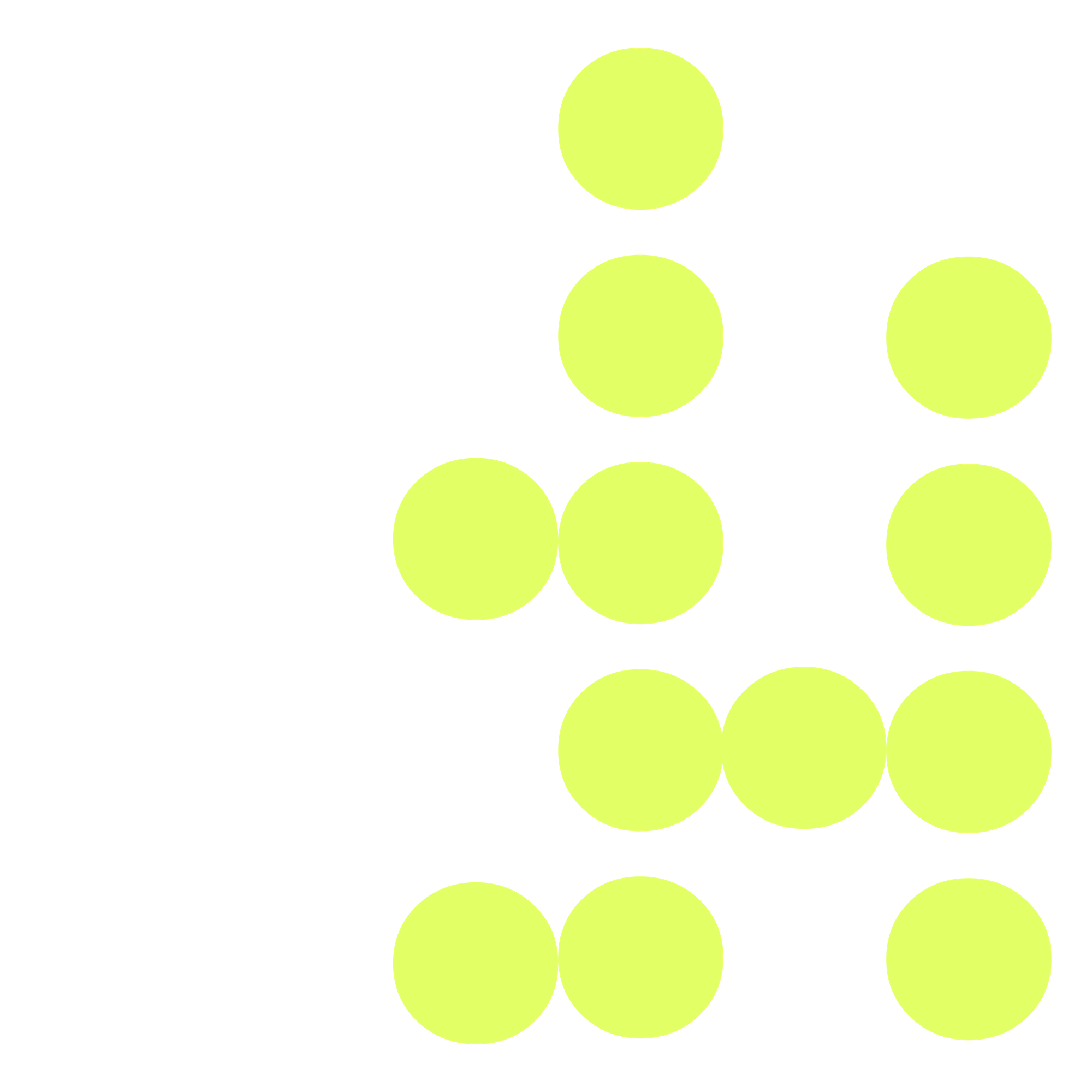 Dew Point Cooling icons - Close-up of a yellow dots.