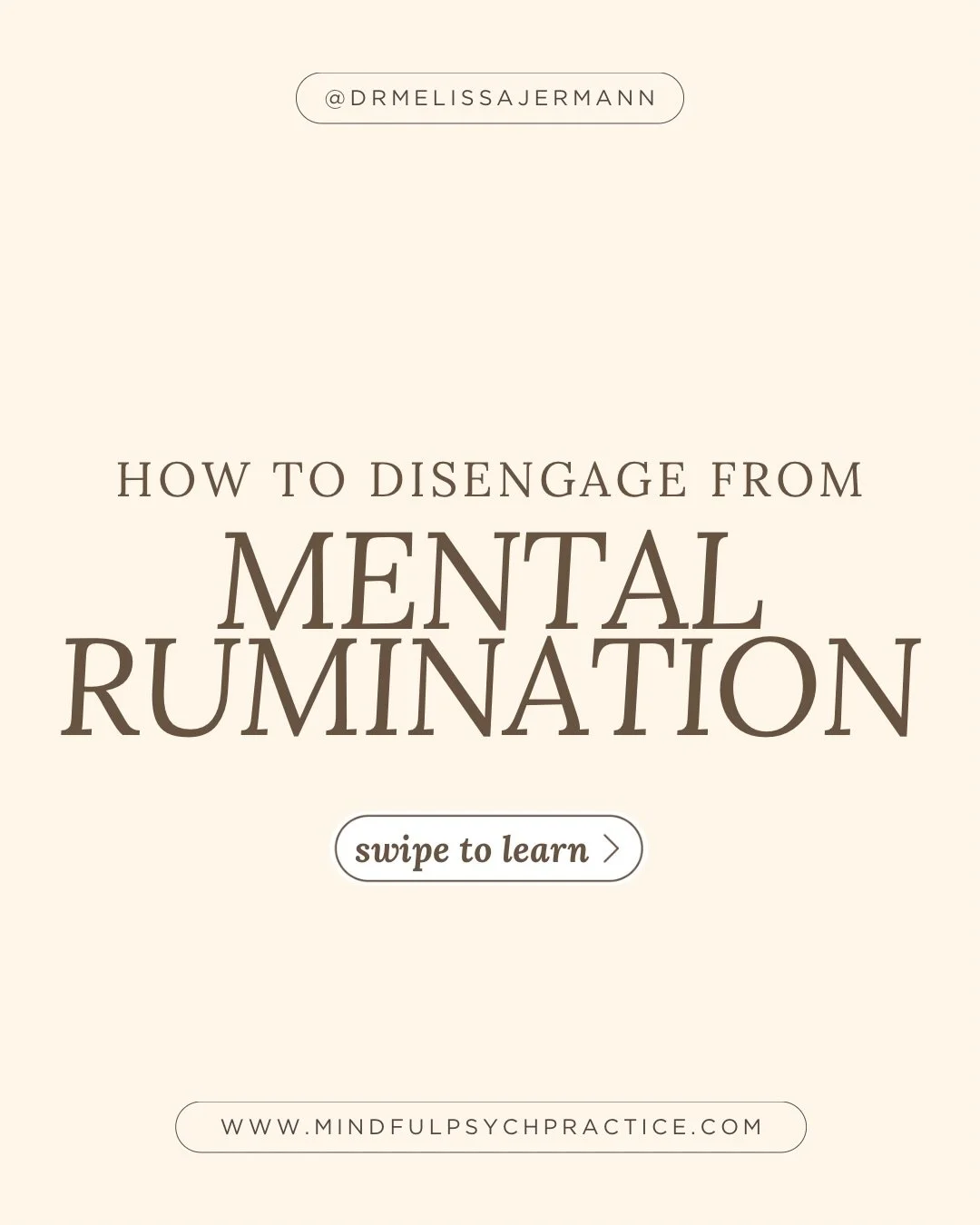 Ever notice how your mind can pull you into a spiral before you even realize it&rsquo;s happening? Rumination FEELS urgent and necessary, but it keeps you stuck.

When anxiety or other uncomfortable emotions show up, your brain interprets them as dan