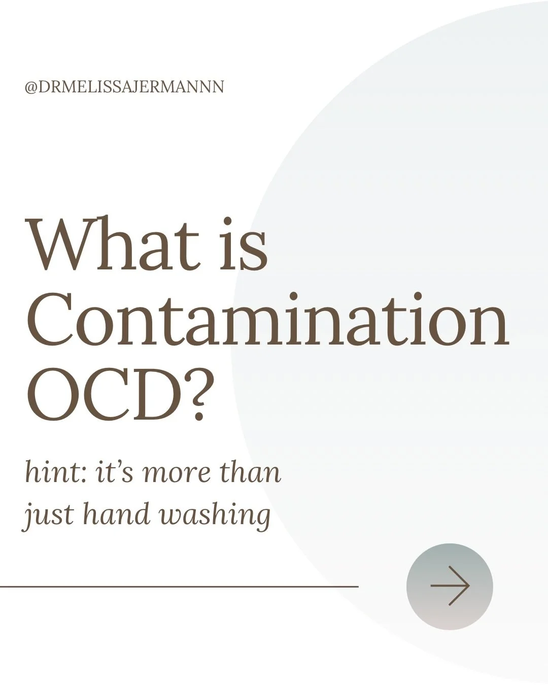 Contamination OCD is probably one of the most talked-about themes, but did you know that this theme can present in many different ways?

Swipe to learn more!

📍 Therapy available for clients in 42 states virtually and in-person in NYC and CT.

🎧 If