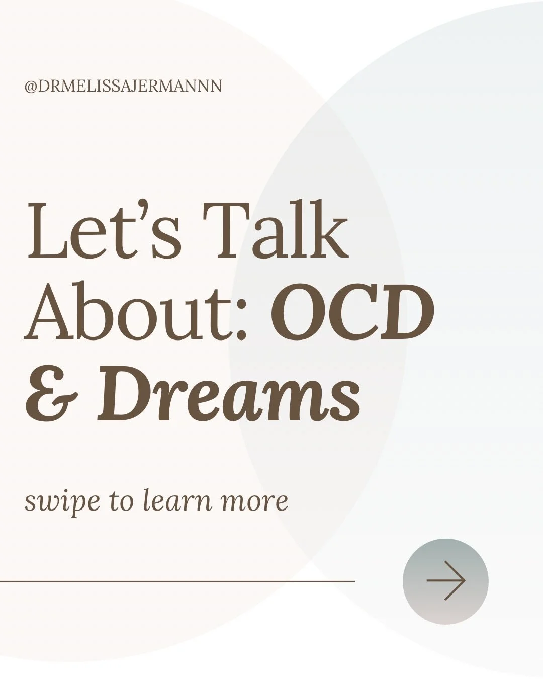 Let&rsquo;s talk about dreams and how they can be a trigger for OCD.

Swipe to learn more!

📍 Therapy available for clients in 42 states virtually and in-person in NYC and CT. Comment READY to have a consultation request form sent directly to your i