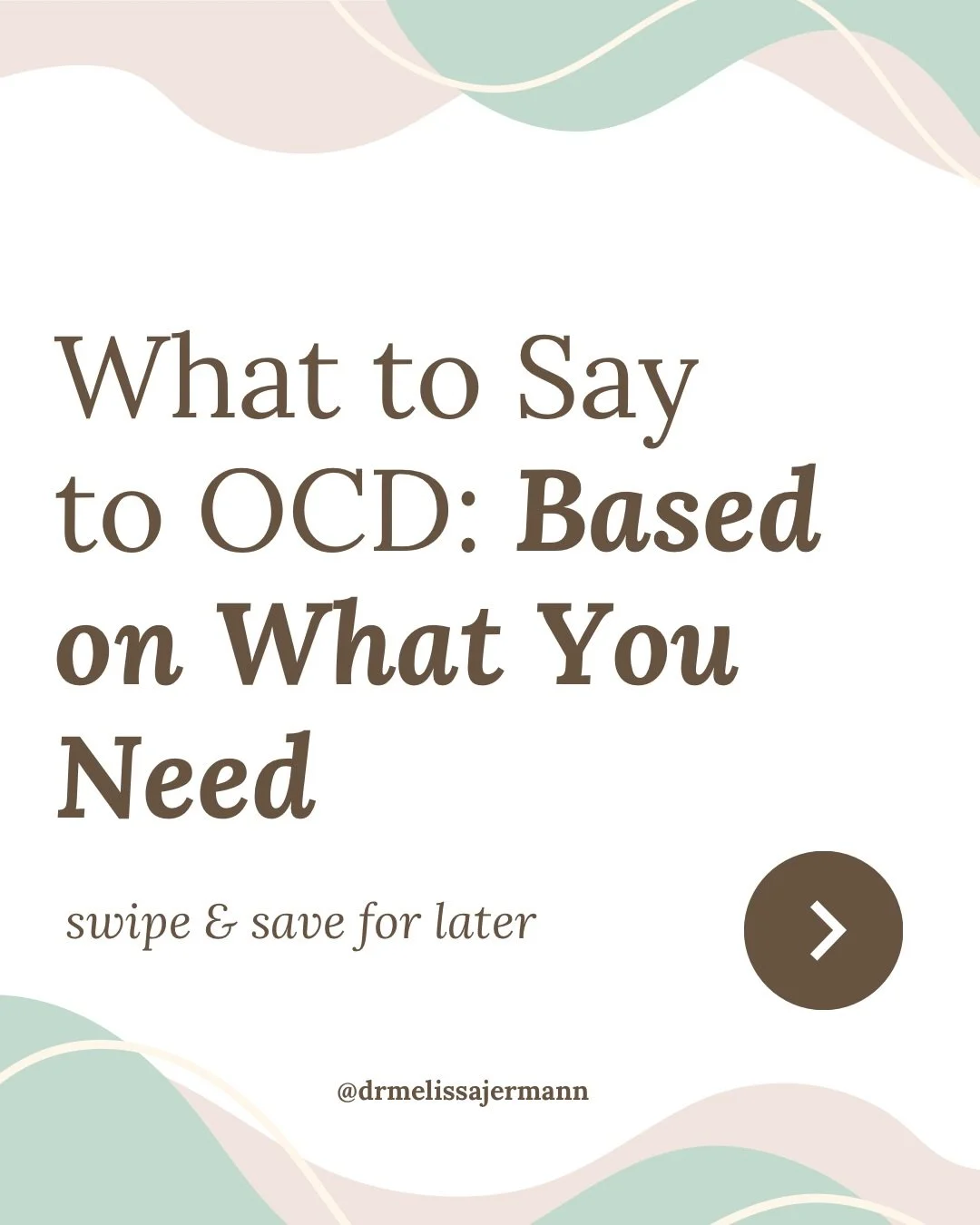 Response prevention is not a one-size-fits-all. Depending on your history, needs, and experience with ERP, some response prevention phrases may feel too overwhelming or invalidating.

Swipe &amp; save OCD disengagement phrases tailored to what you ne