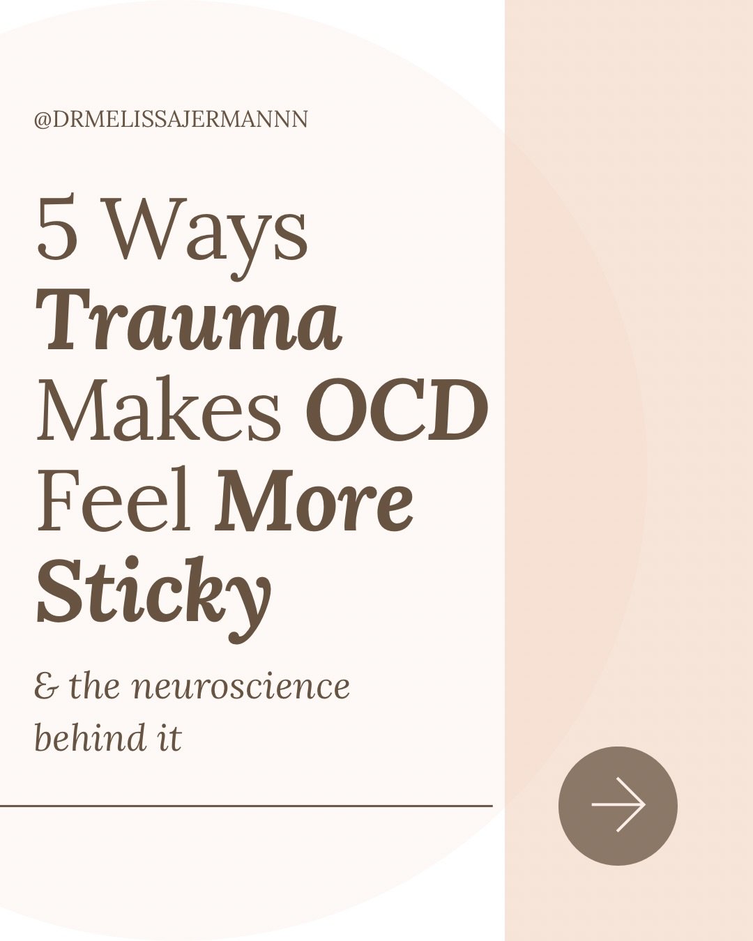 If you have OCD and a trauma history, you may have noticed that your OCD feels different. More sticky and harder to break free from.

There is a reason for that, and it lives in your neuroscience.

In this post, I break down five ways trauma and OCD 