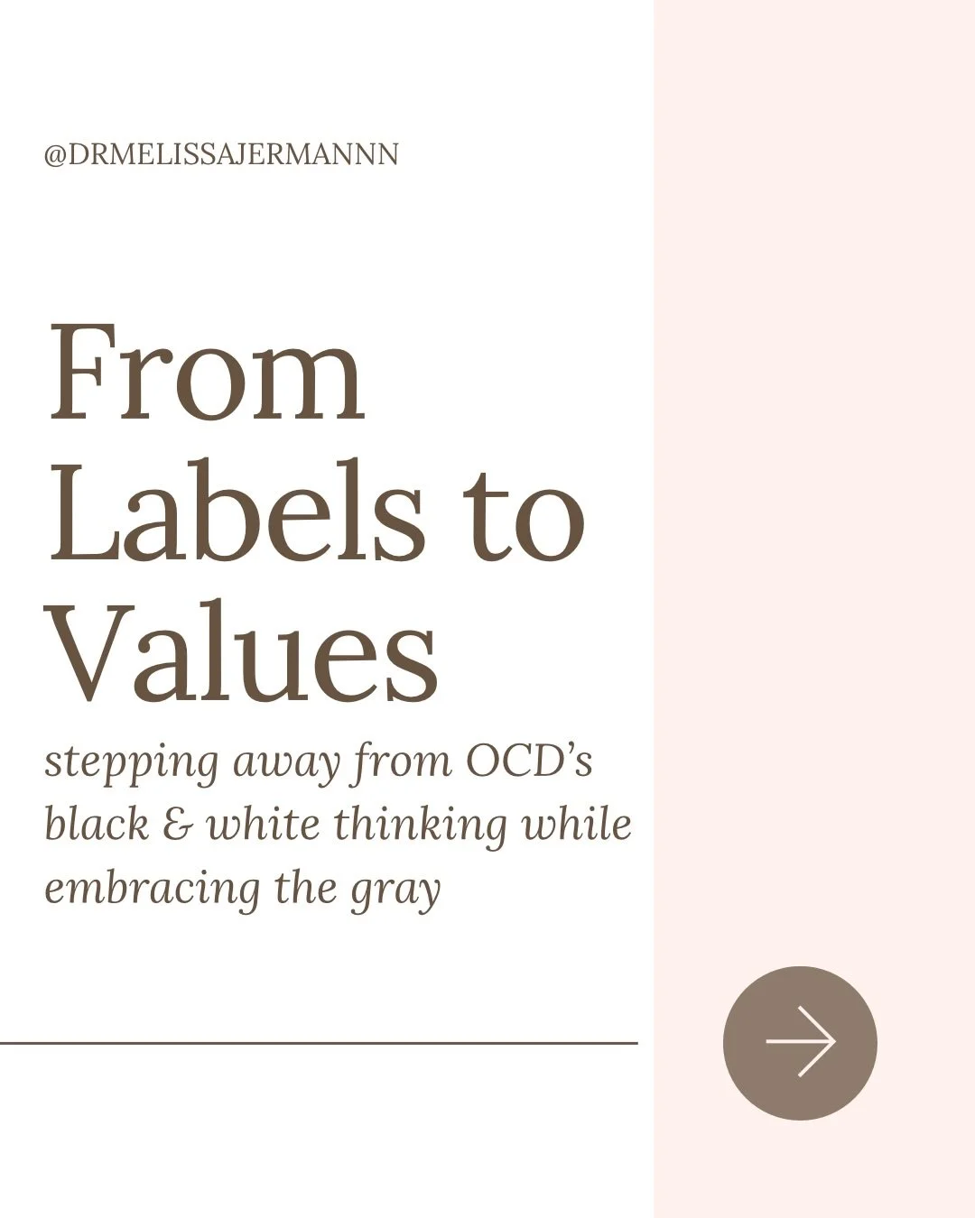 One of the ways OCD keeps us stuck is by convincing us that we have to be something 100% all of the time. 

&ldquo;I&rsquo;m a good person.&rdquo; &ldquo;I&rsquo;m a moral person.&rdquo; &ldquo;I&rsquo;m a responsible person.&rdquo;

While these labe