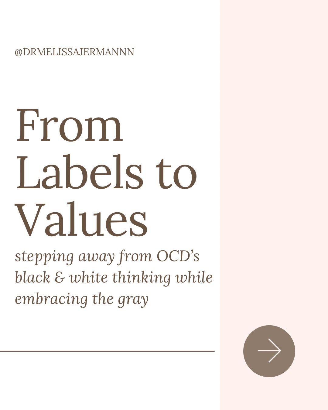 One of the ways OCD keeps us stuck is by convincing us that we have to be something 100% all of the time. 

&ldquo;I&rsquo;m a good person.&rdquo; &ldquo;I&rsquo;m a moral person.&rdquo; &ldquo;I&rsquo;m a responsible person.&rdquo;

While these labe